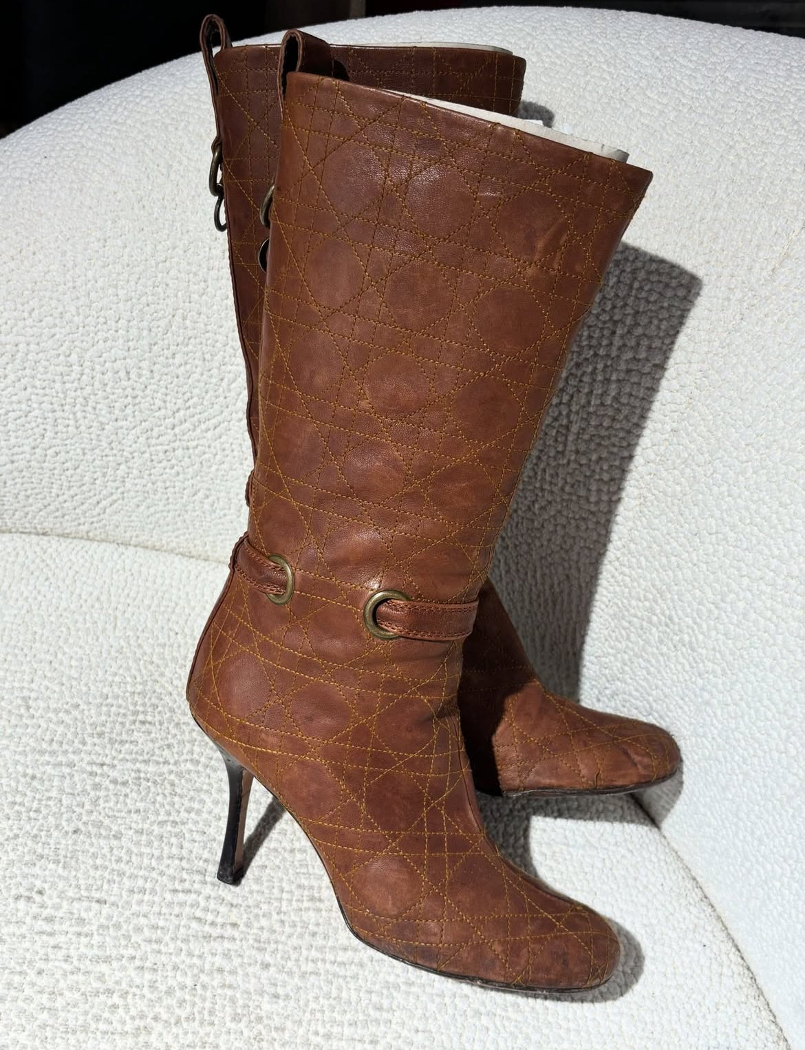 Dior Knee-High Boots – Iconic Dior stitching - EU38