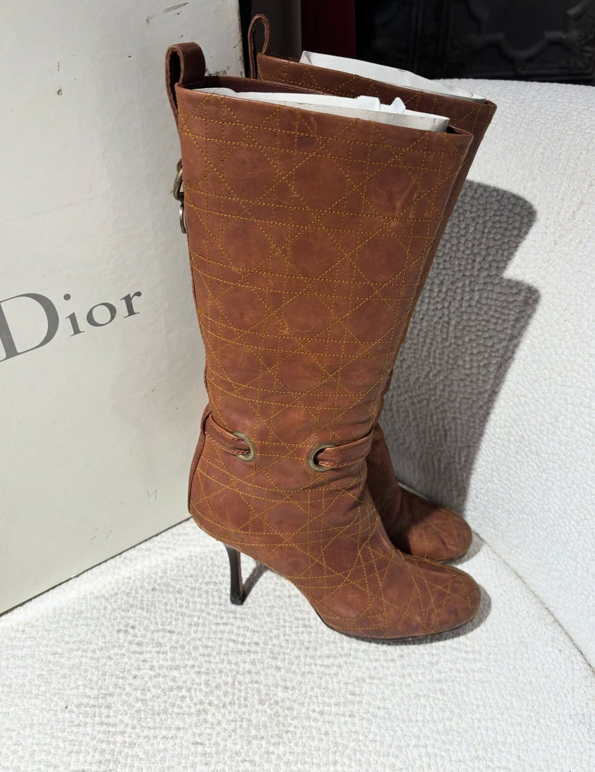 Dior Knee-High Boots – Iconic Dior stitching - EU38
