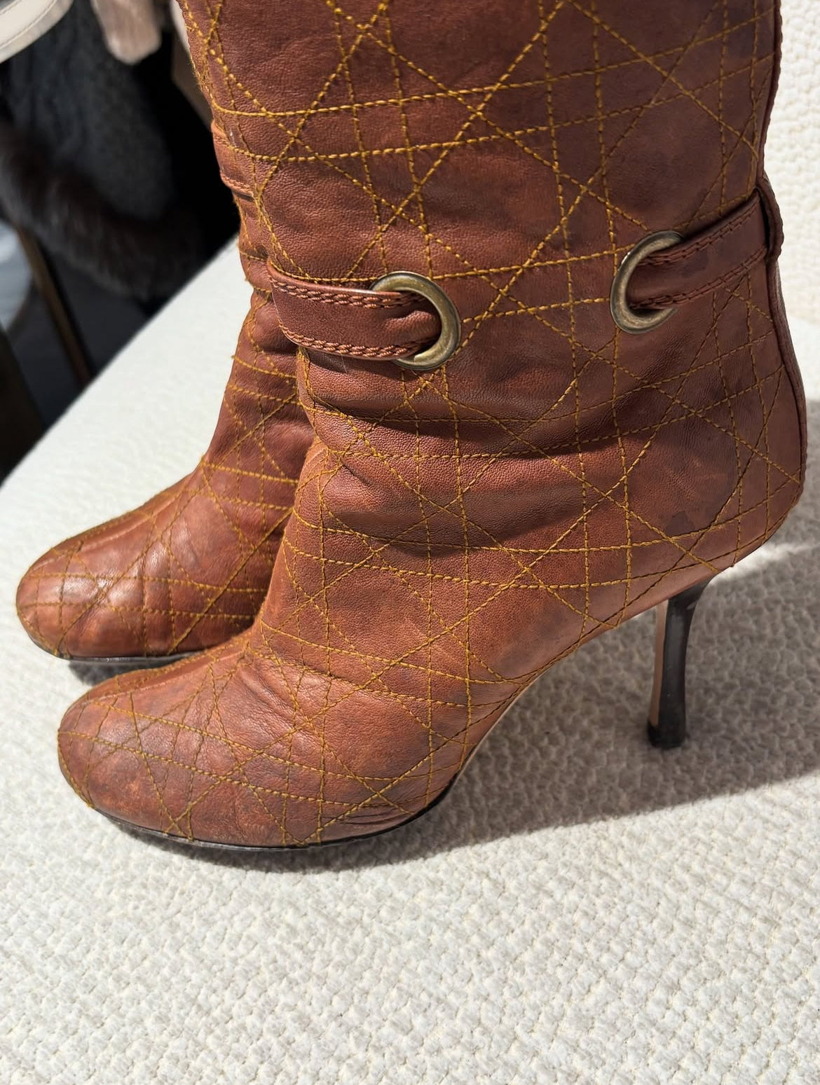 Dior Knee-High Boots – Iconic Dior stitching - EU38