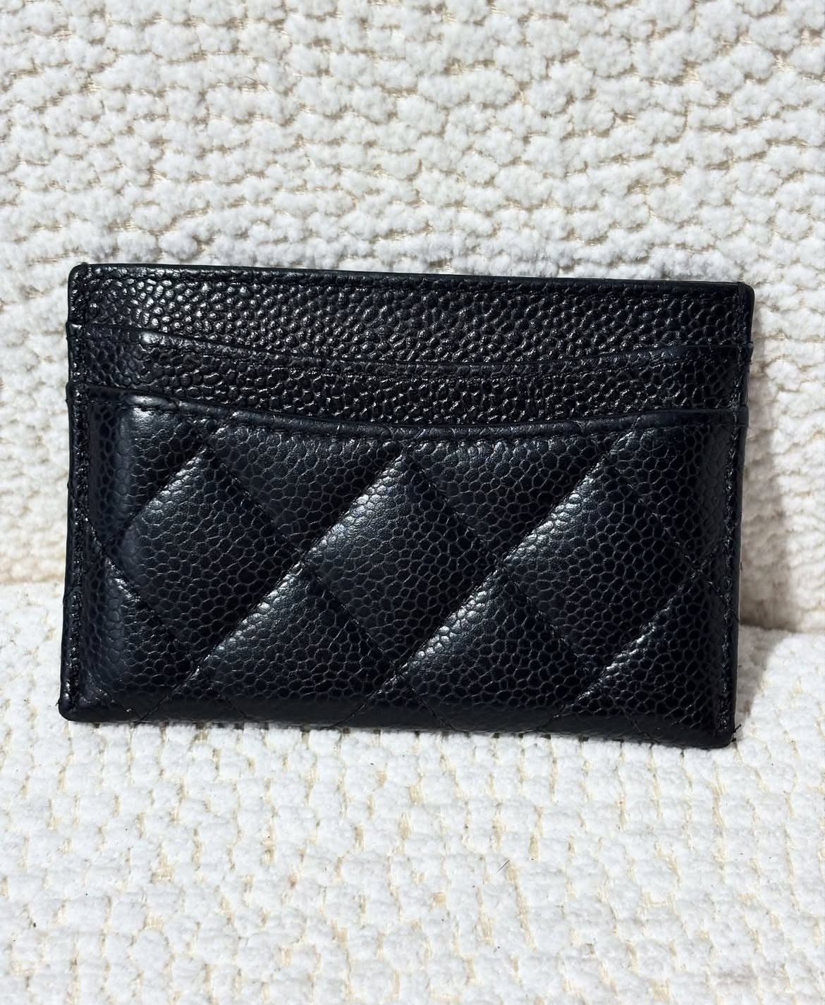 Chanel Wallet - Black Caviar leather & Silver