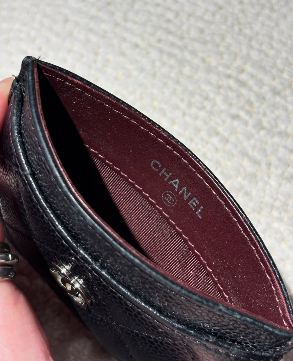 Chanel Wallet - Black Caviar leather & Silver