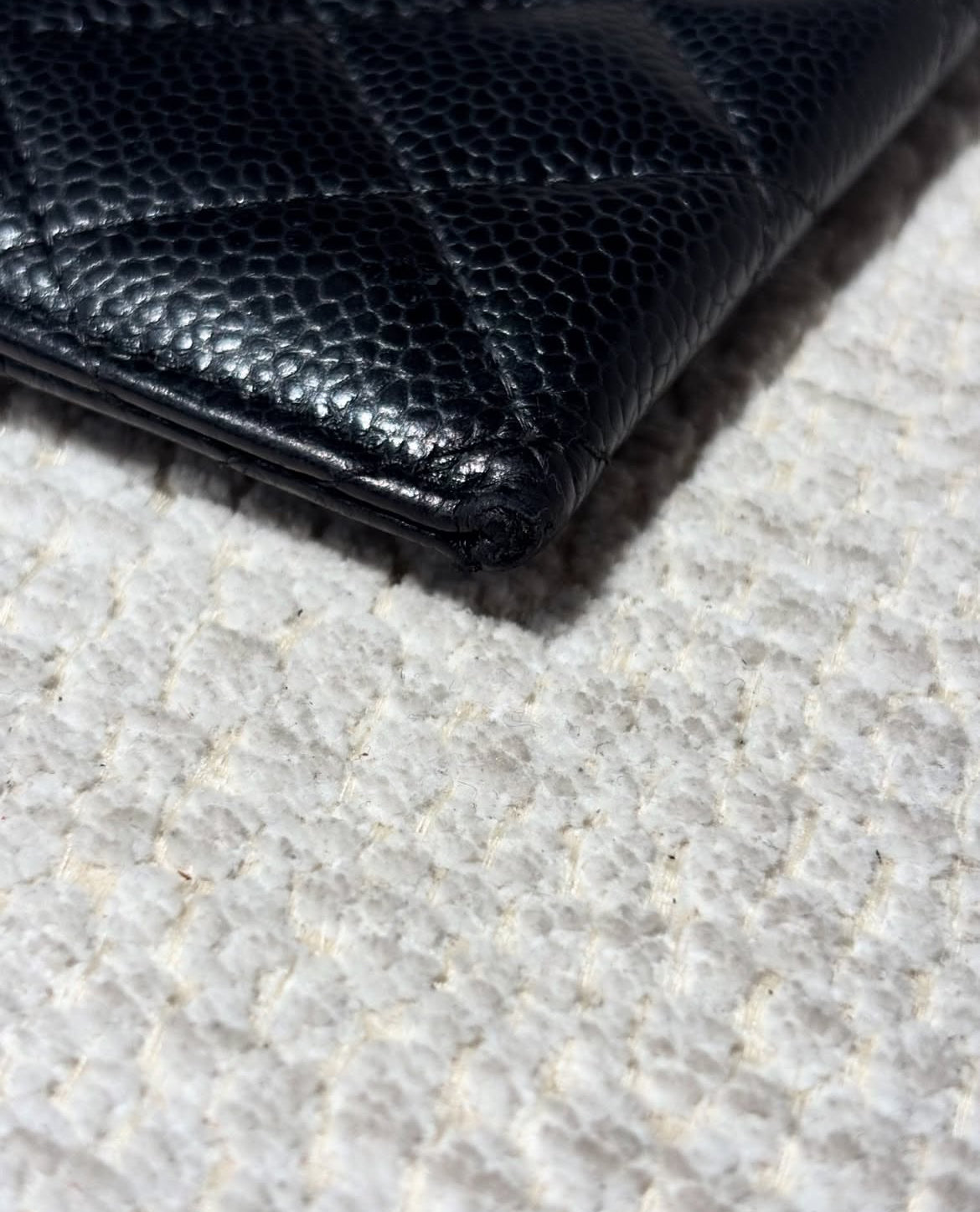 Chanel Wallet - Black Caviar leather & Silver