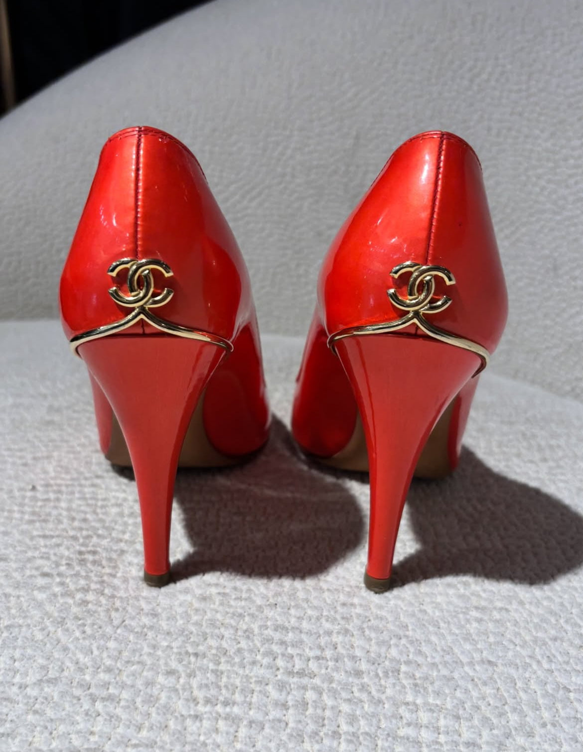 Chanel Heels – Gold CC Heel Detail - EU 38