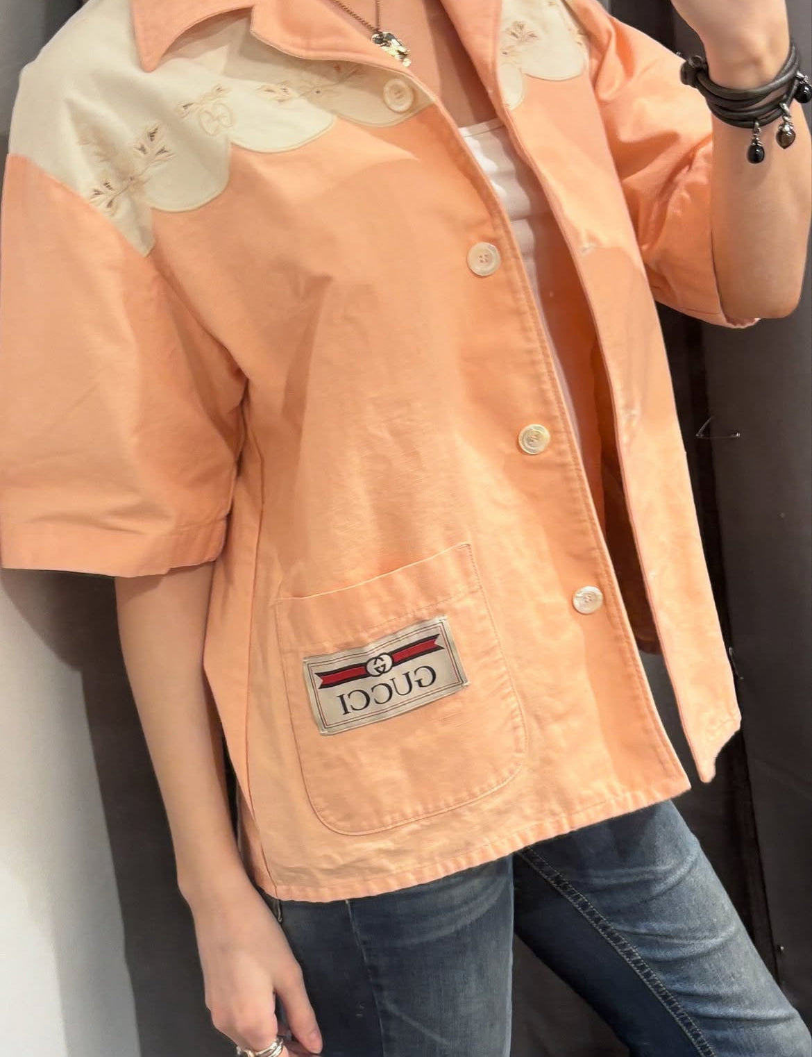 Gucci - Jacket - peach & ecru - S/M