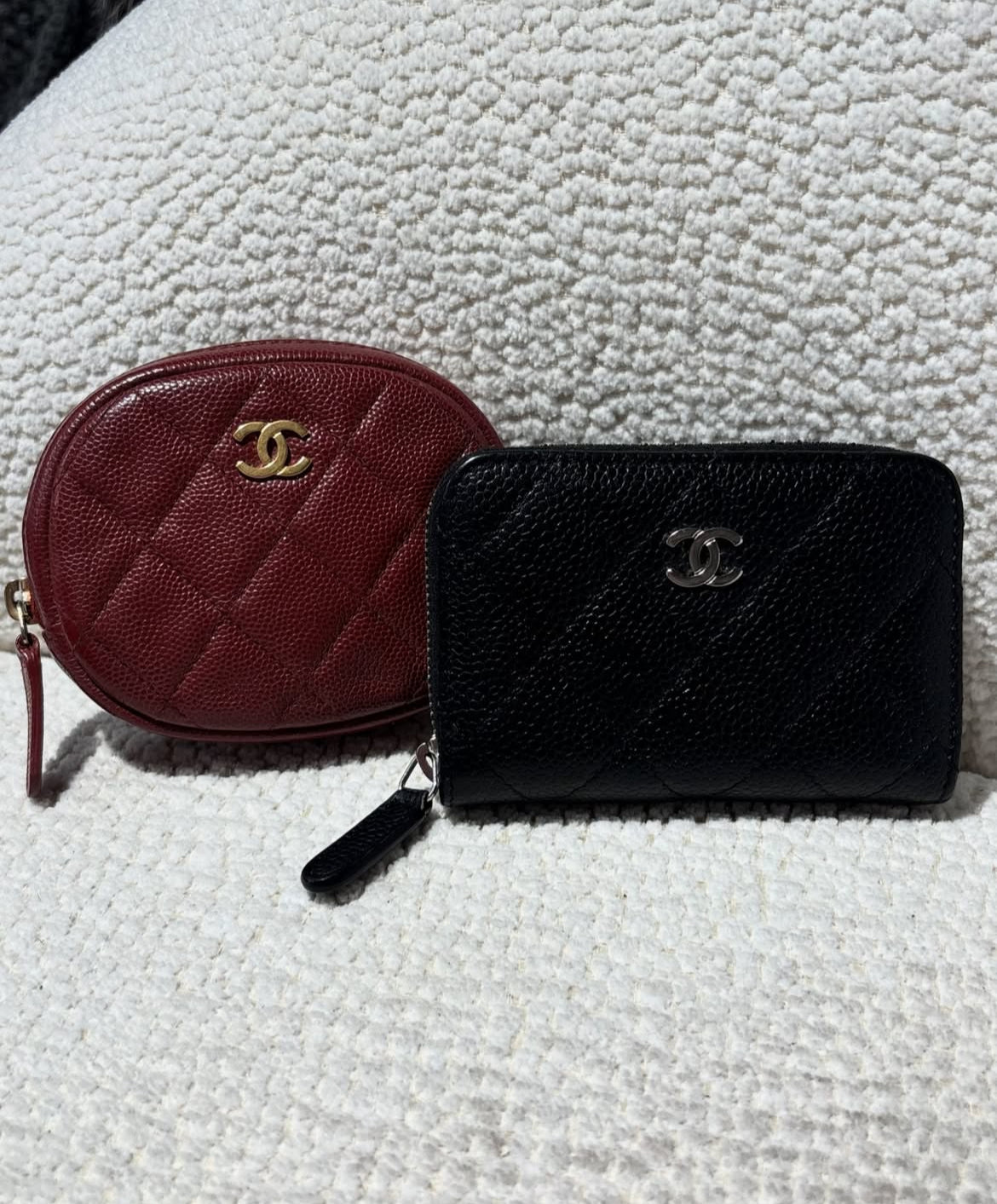 Chanel Wallet - Black Caviar leather & Silver