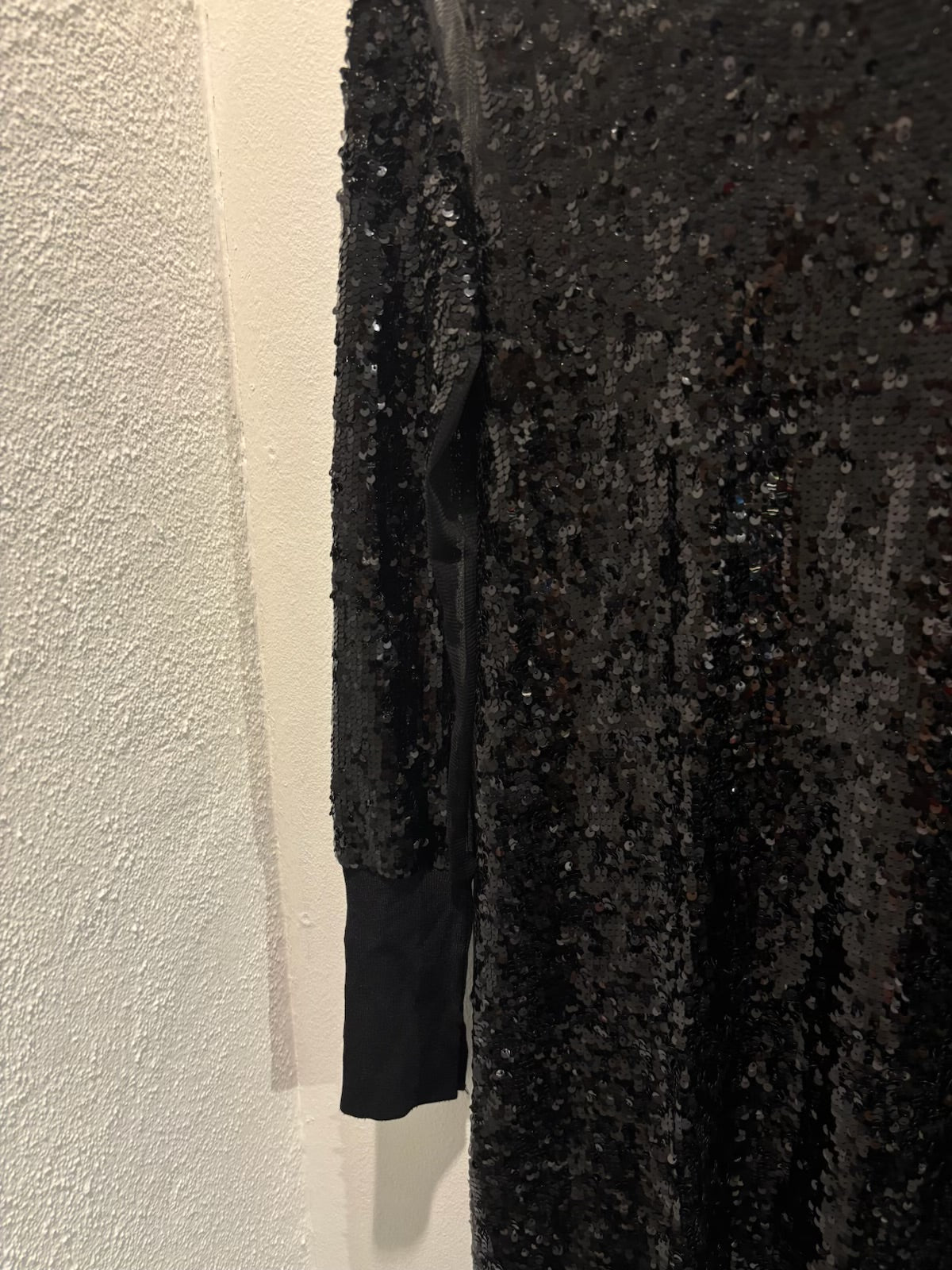 Malene Birger - Black paillet dress - long sleeves - S - Medinas Wardrobe