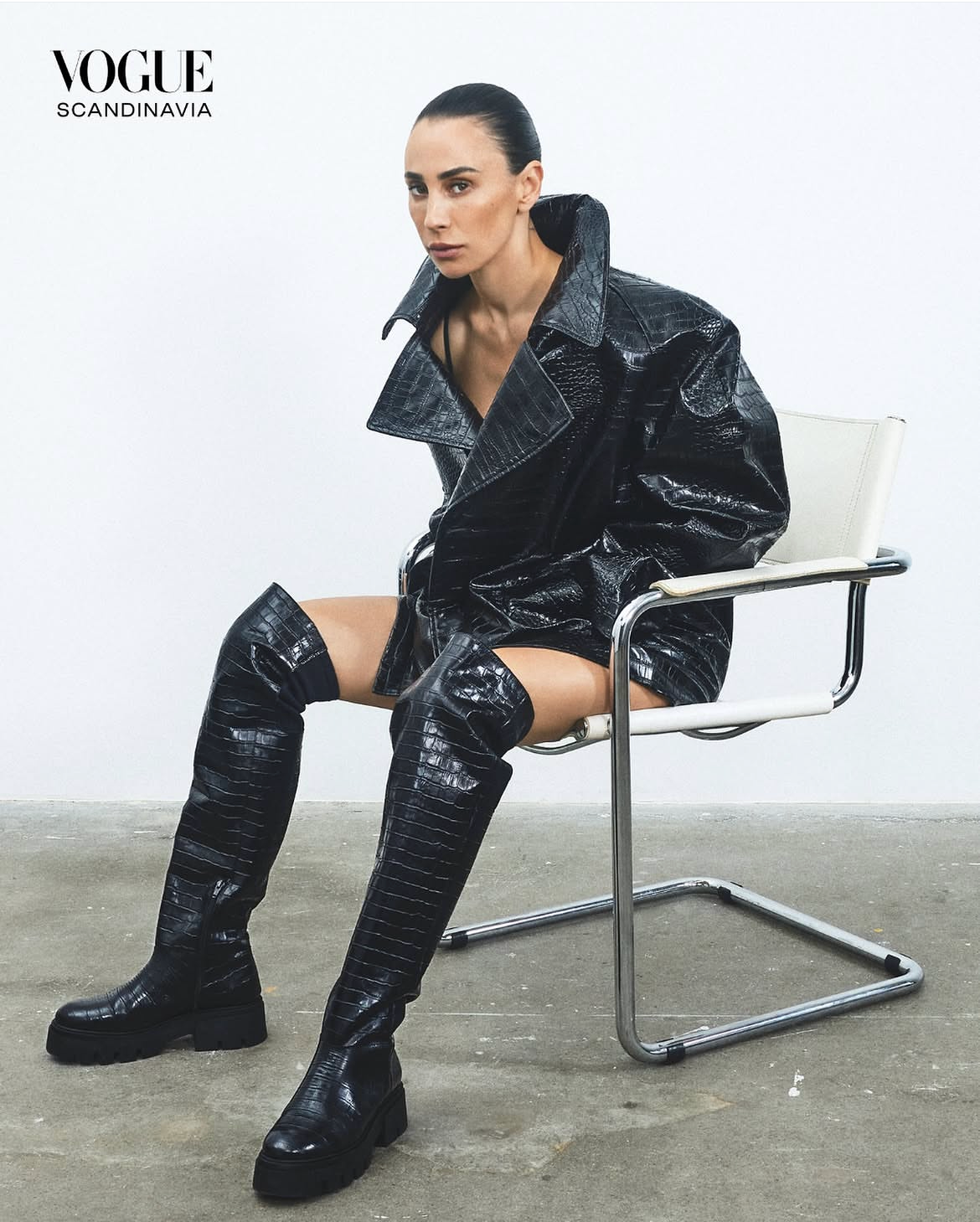 The Frankie Shop - Oversized Croco Blazer - Medinas Wardrobe - S