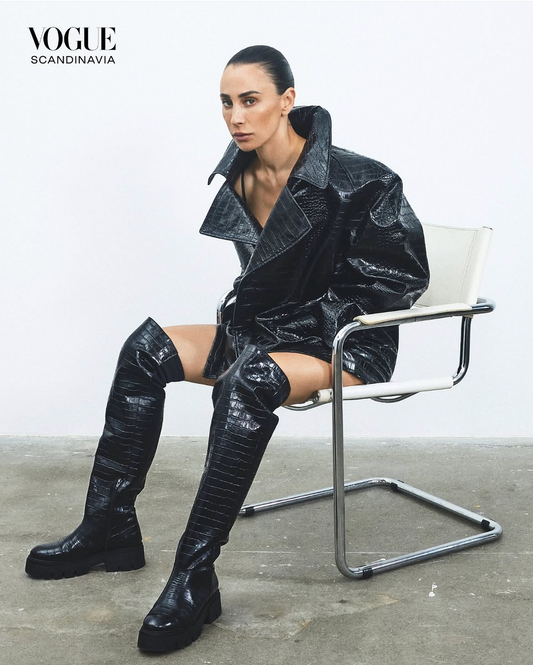 The Frankie Shop - Oversized Croco Blazer - Medinas Wardrobe - S