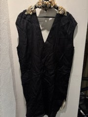 Malene Birger - Dress - black w cutouts - paillets & gold - oversized S  -  Medinas Wardrobe