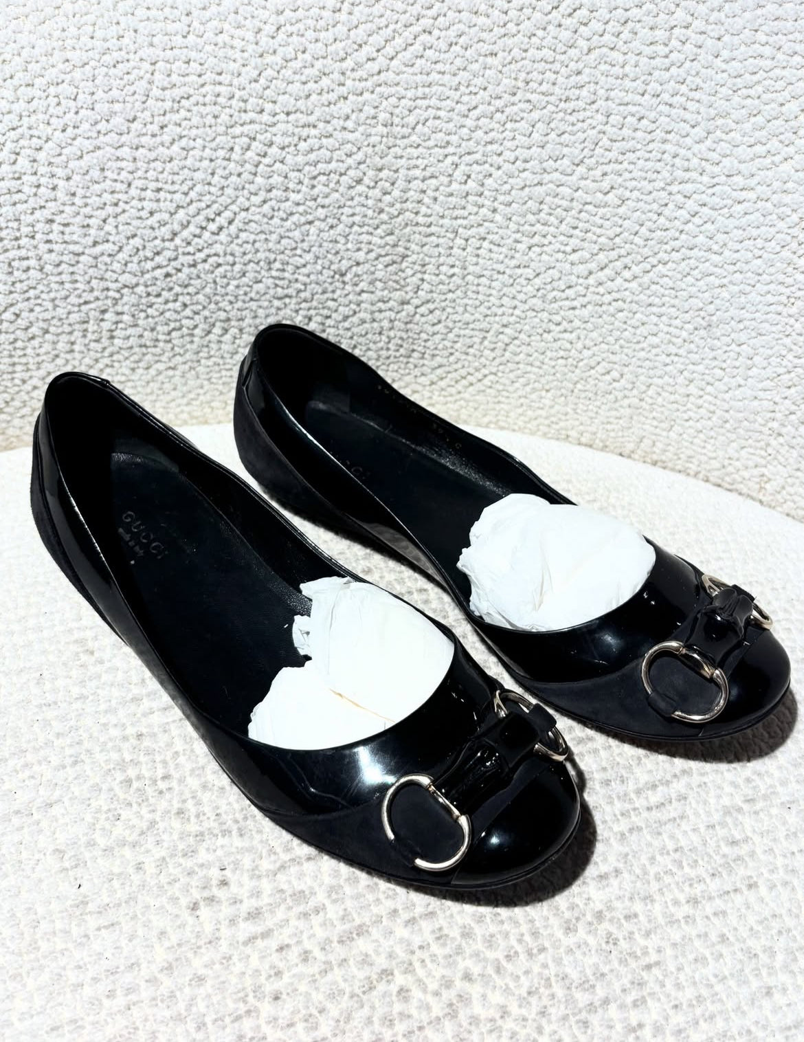 Gucci Ballerina - Black suede with Bamboo Bit - EU 39.5C