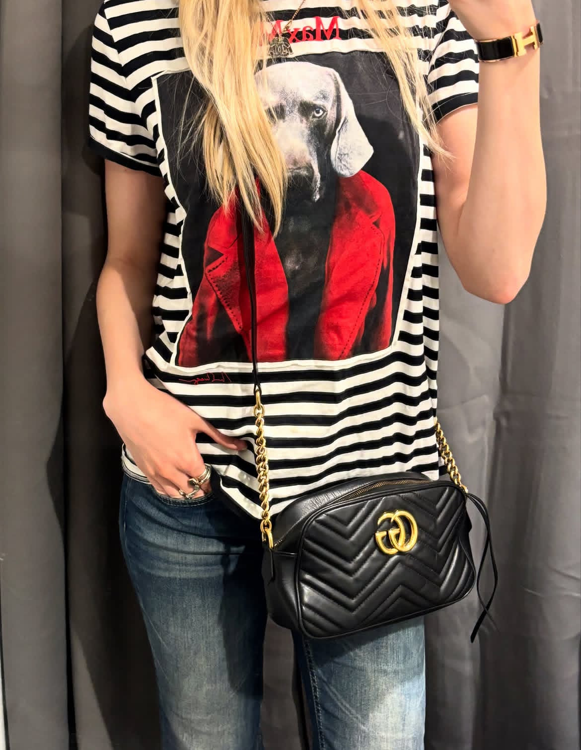 Gucci  Bag - Black Leather & Silver Hardware