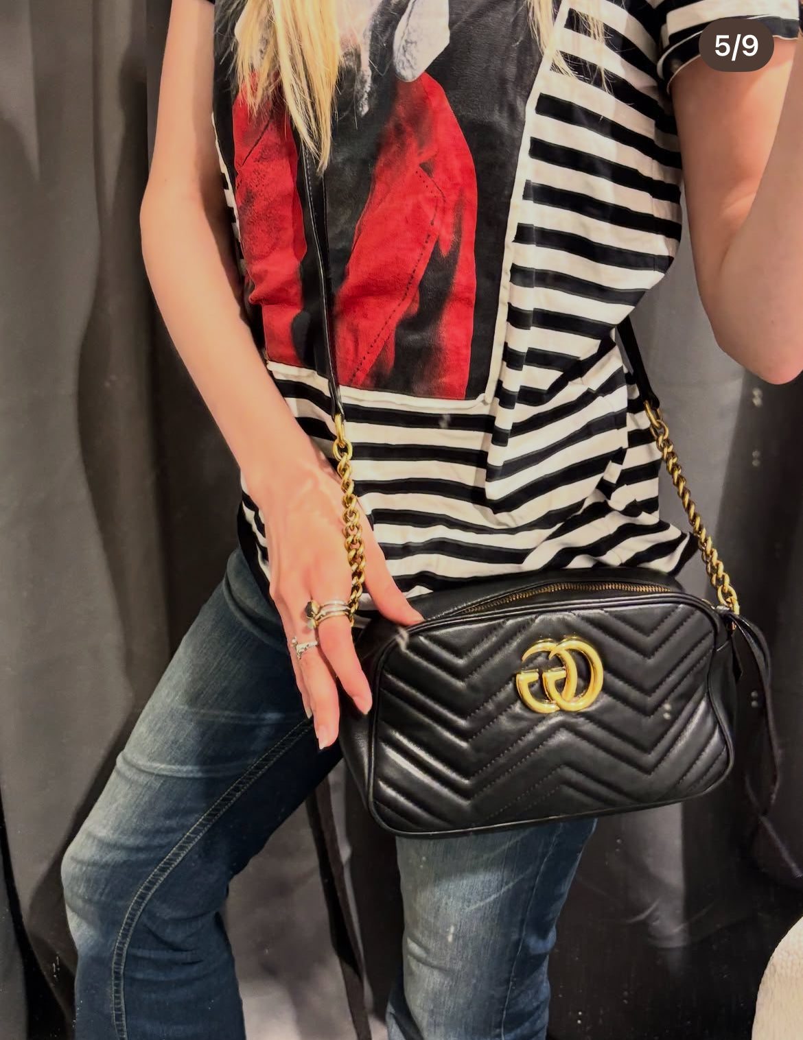 Gucci  Bag - Black Leather & Silver Hardware