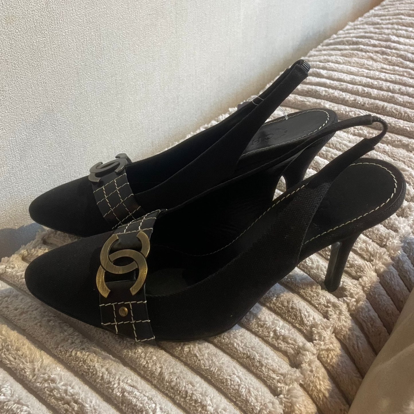 Chanel - CC - sort slingback