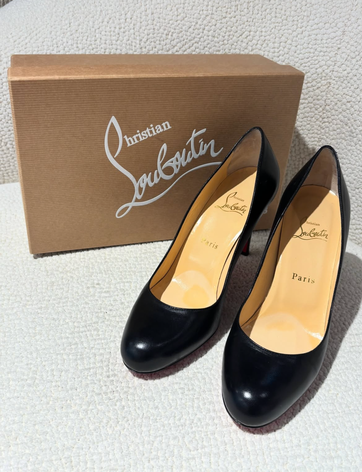 Christian Louboutin Heels – Black with Red Soles - EU 39