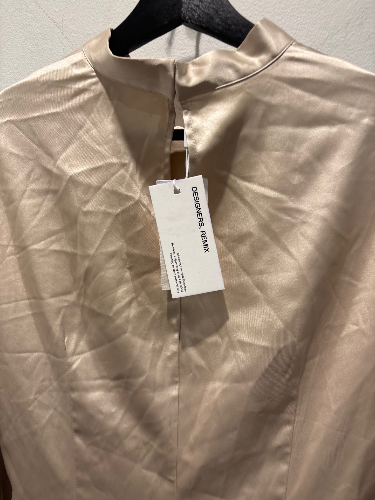 Designers Remix - Lisbon Drape Dress - Satin Champagne - EU36 - Medinas Wardrobe
