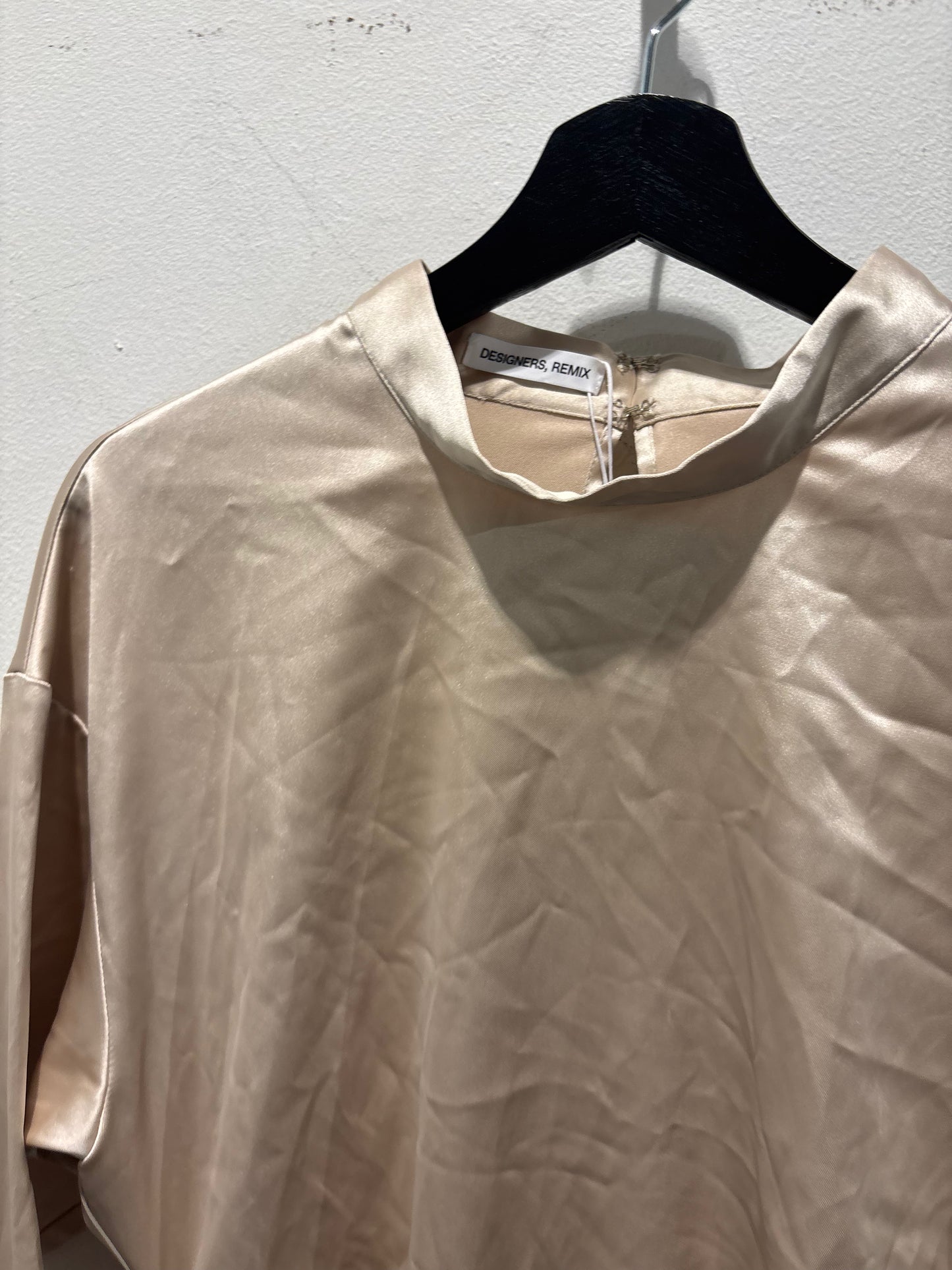 Designers Remix - Lisbon Drape Dress - Satin Champagne - EU36 - Medinas Wardrobe