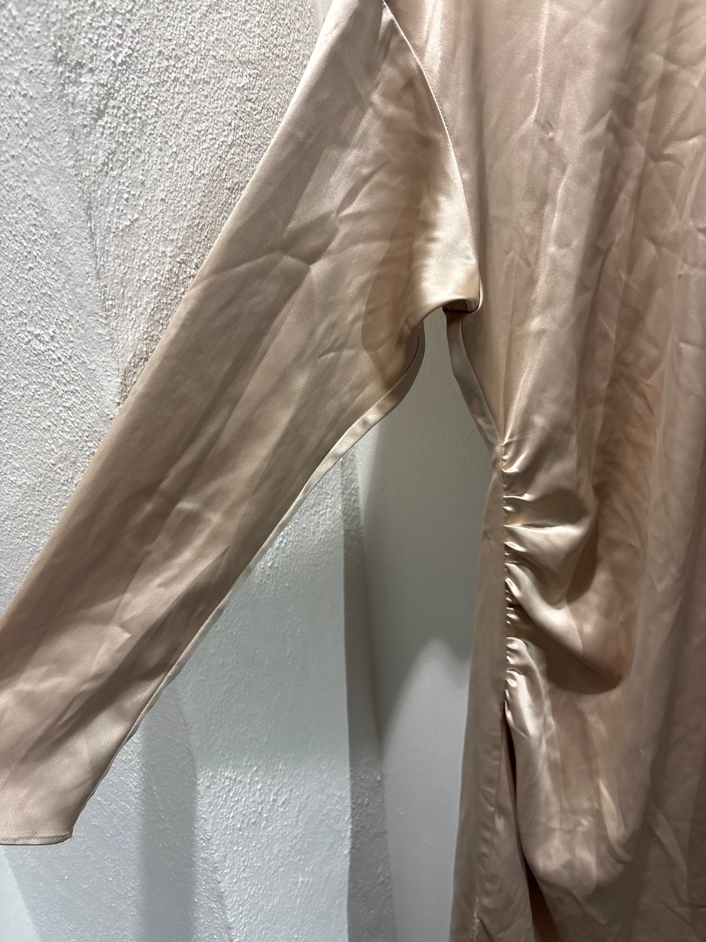 Designers Remix - Lisbon Drape Dress - Satin Champagne - EU36 - Medinas Wardrobe