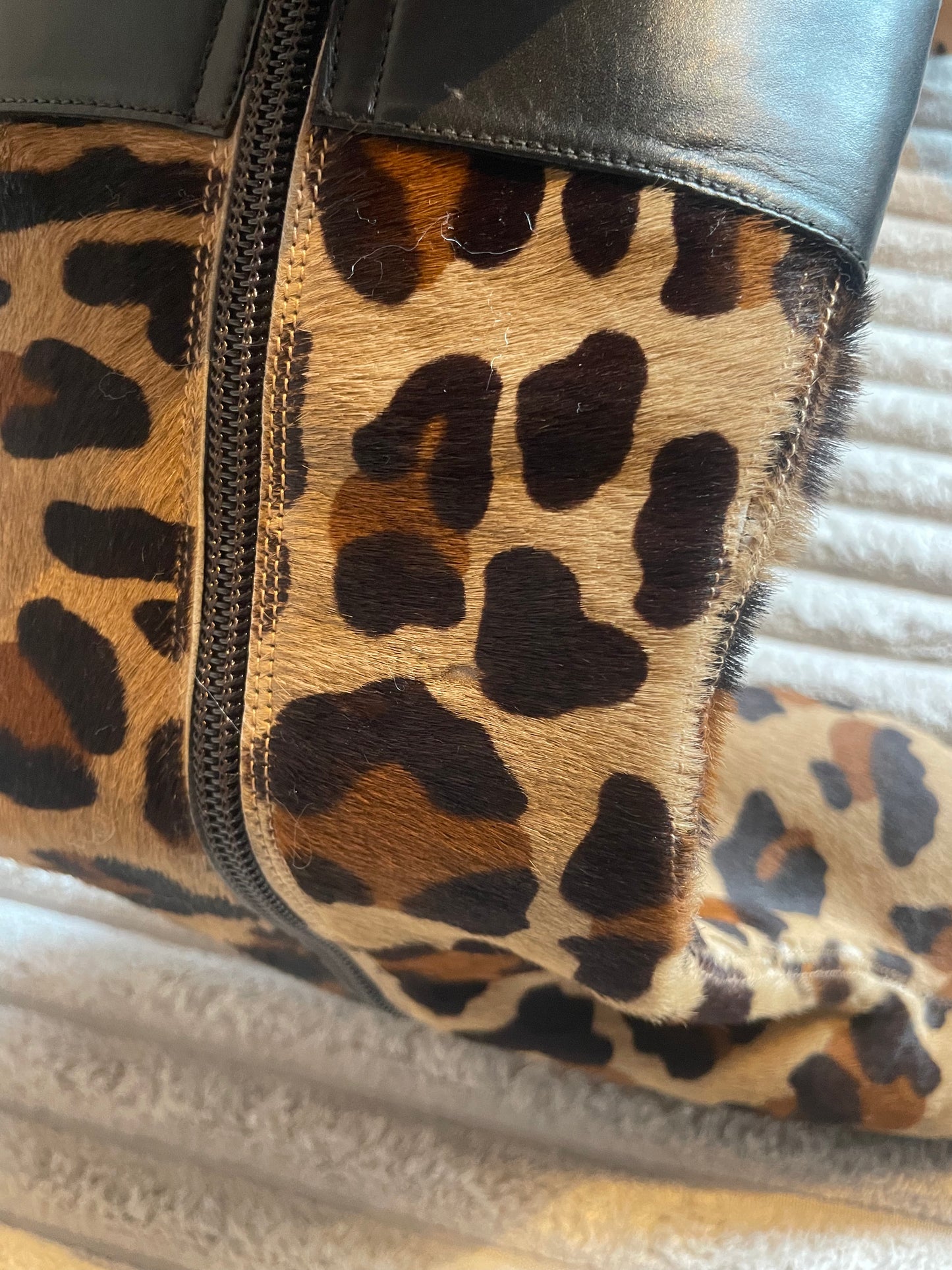 Under-knee støvlet, leopard - Pura Lopez