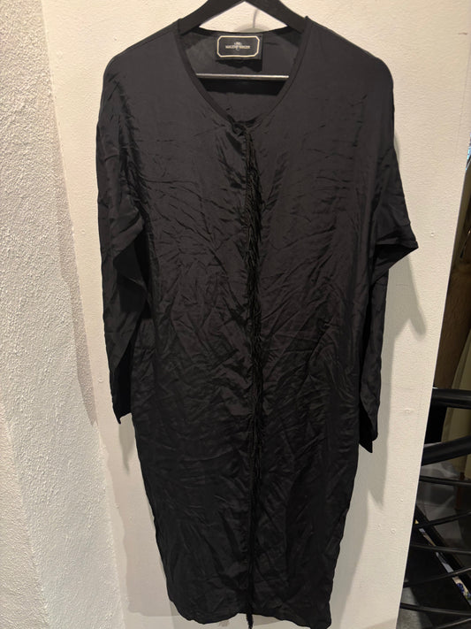 Malene Birger - Black dress w fringes - long sleeves - Medinas Wardrobe
