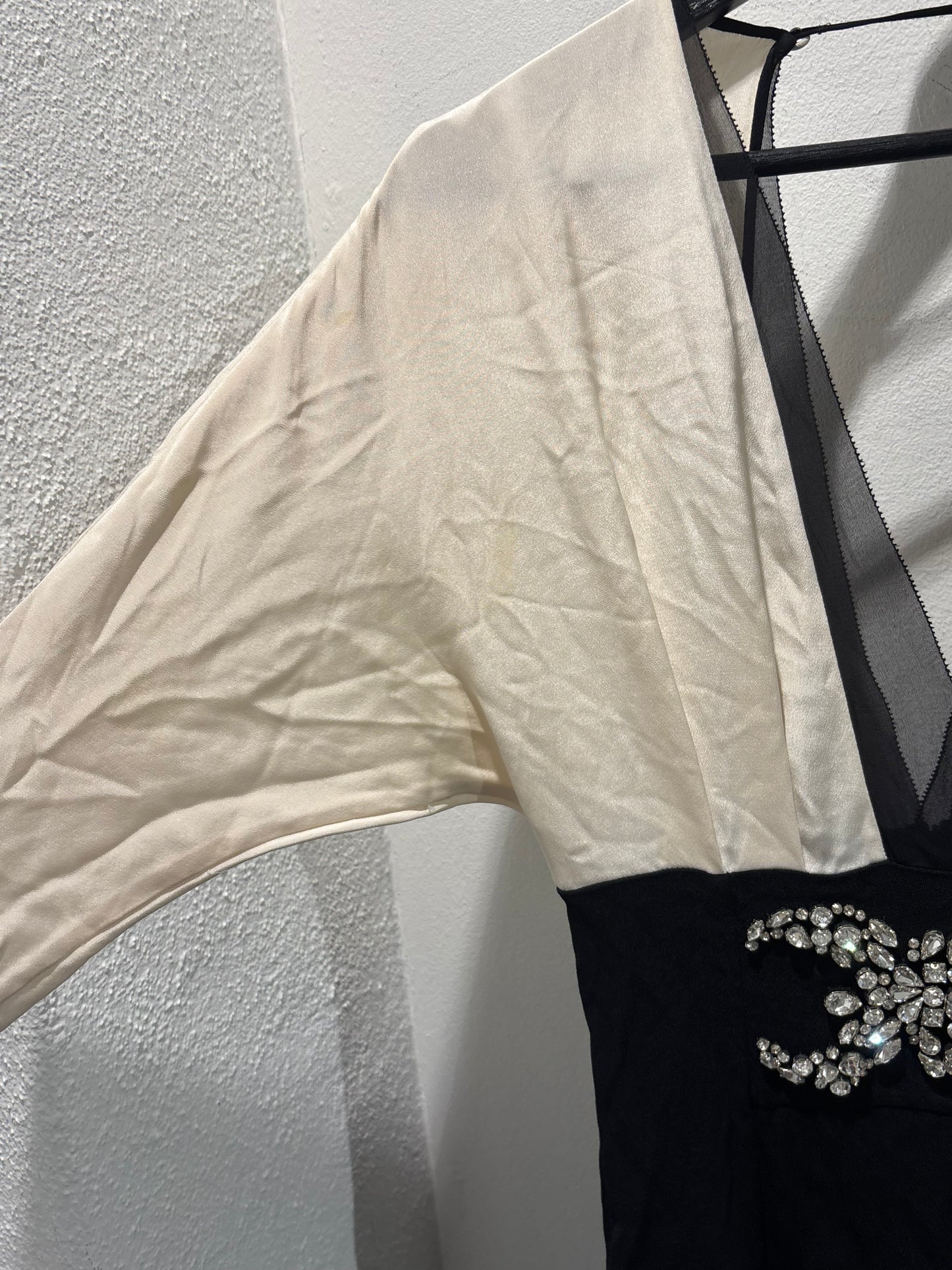Malene Birger - Dress - off white / black w crystals - XS - Medinas Wardrobe