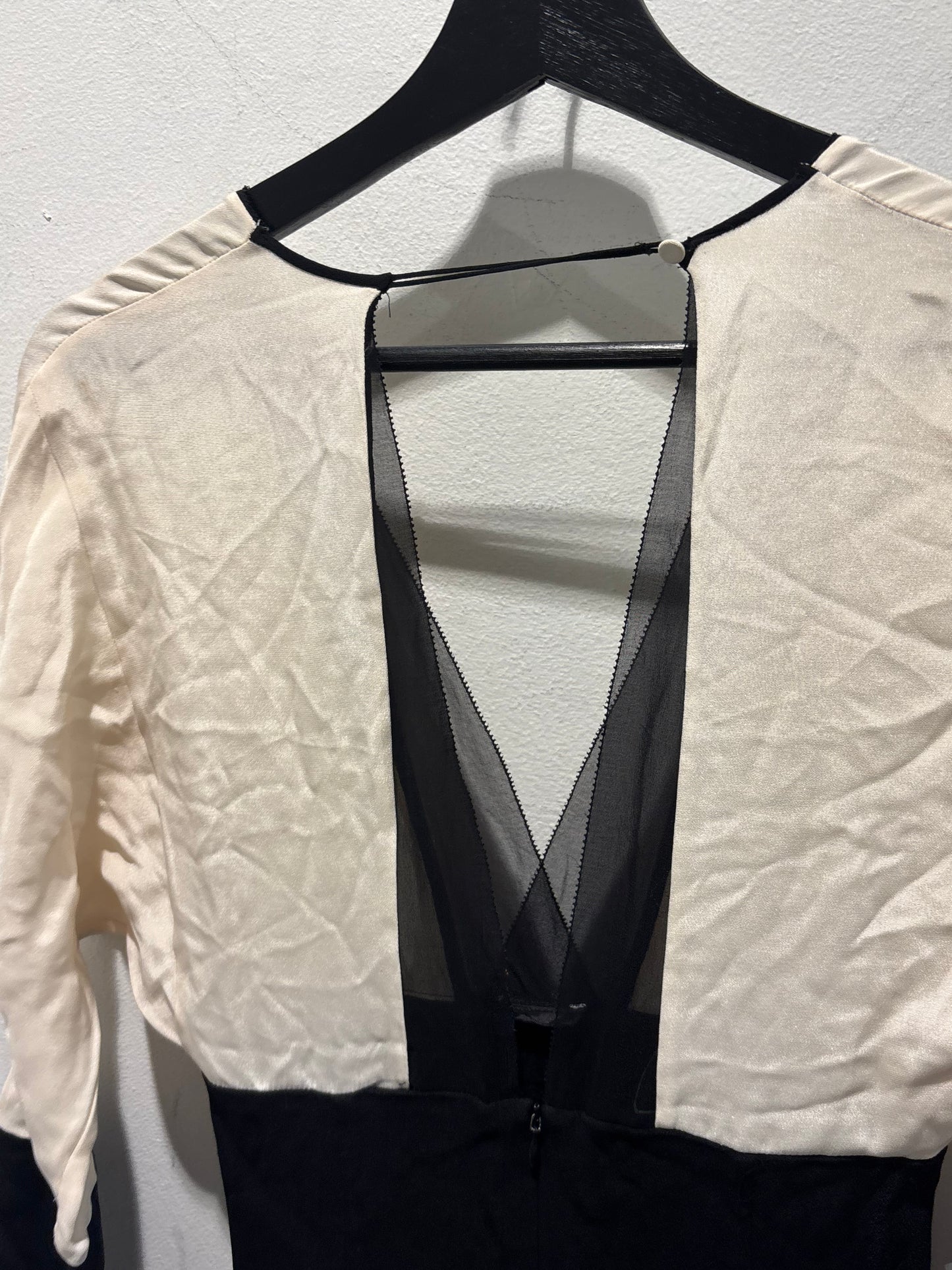 Malene Birger - Dress - off white / black w crystals - XS - Medinas Wardrobe