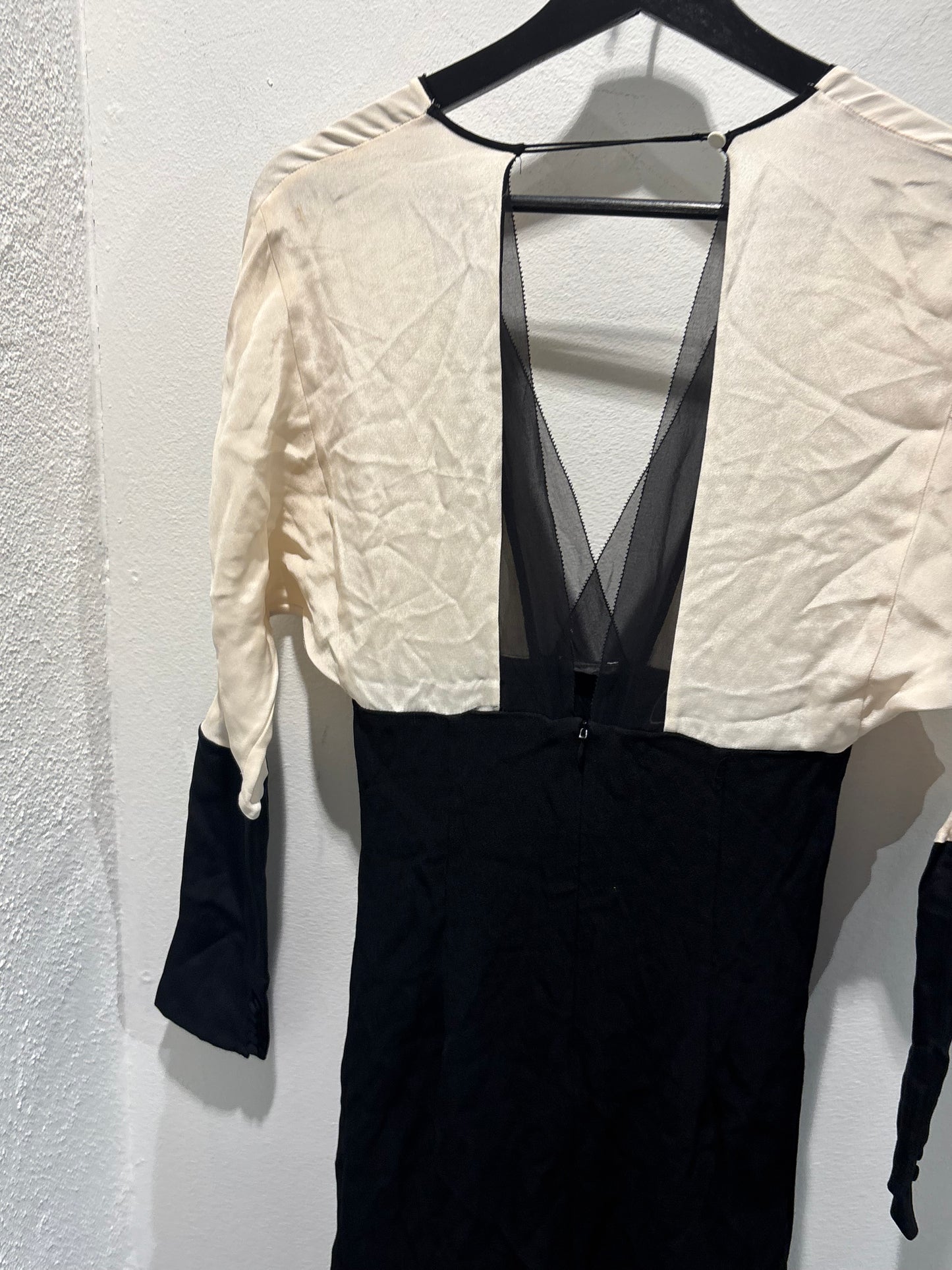 Malene Birger - Dress - off white / black w crystals - XS - Medinas Wardrobe