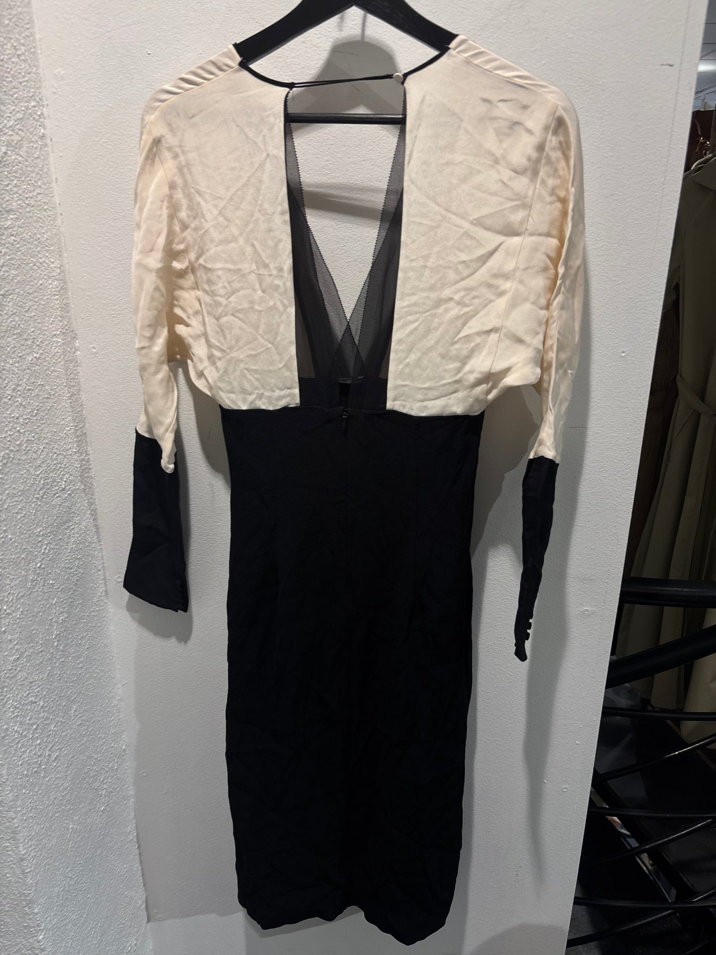 Malene Birger - Dress - off white / black w crystals - XS - Medinas Wardrobe