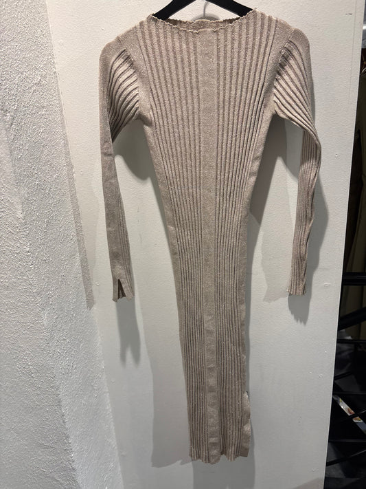 Malene Birger - Knitted champagne glitter dress - EU34  - Medinas Wardrobe