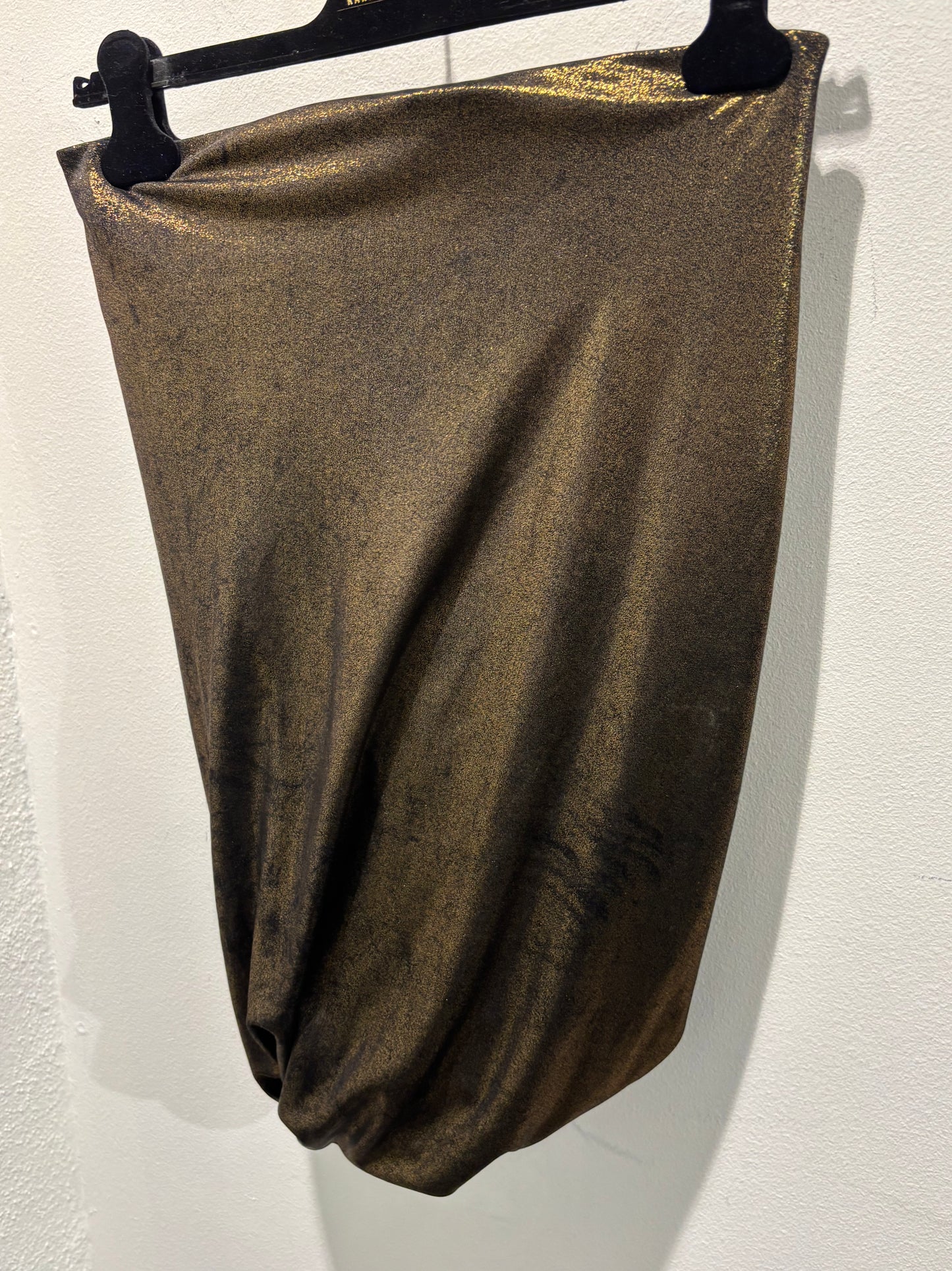 Malene Birger - Skirt - gold - black - elastic waist - EU36 - Medinas Wardrobe