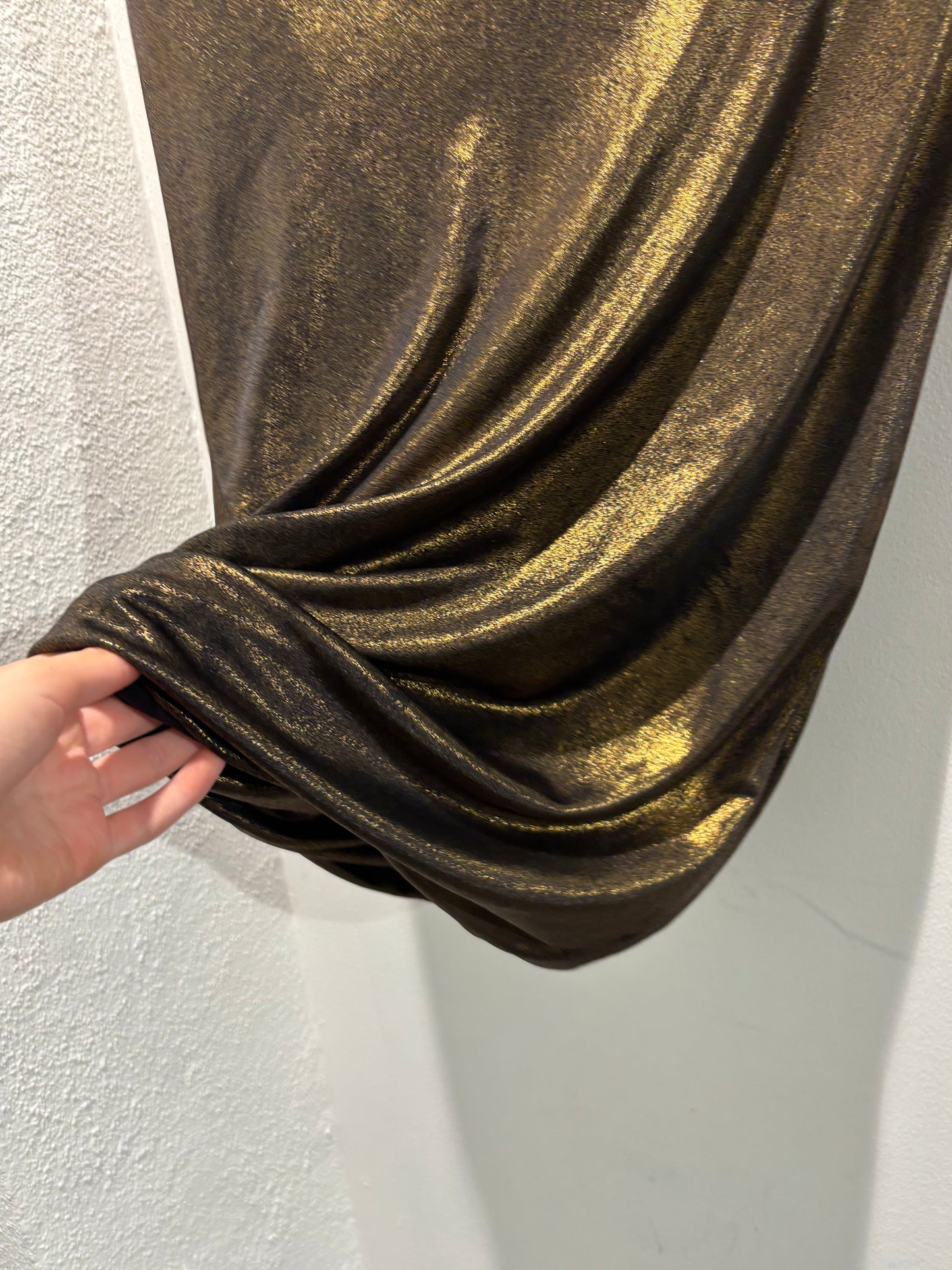 Malene Birger - Skirt - gold - black - elastic waist - EU36 - Medinas Wardrobe