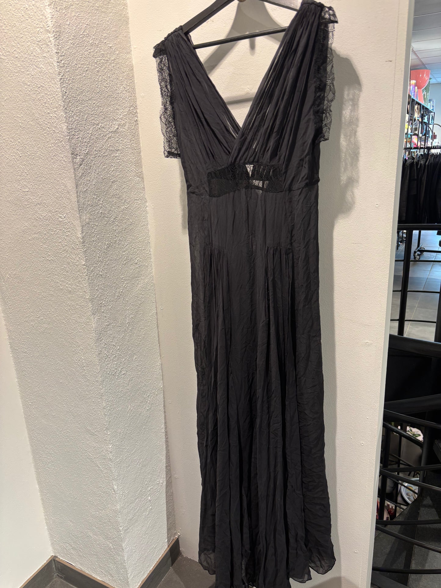 Malene Birger - Long dress - black w laces - S/M - Medinas Wardrobe