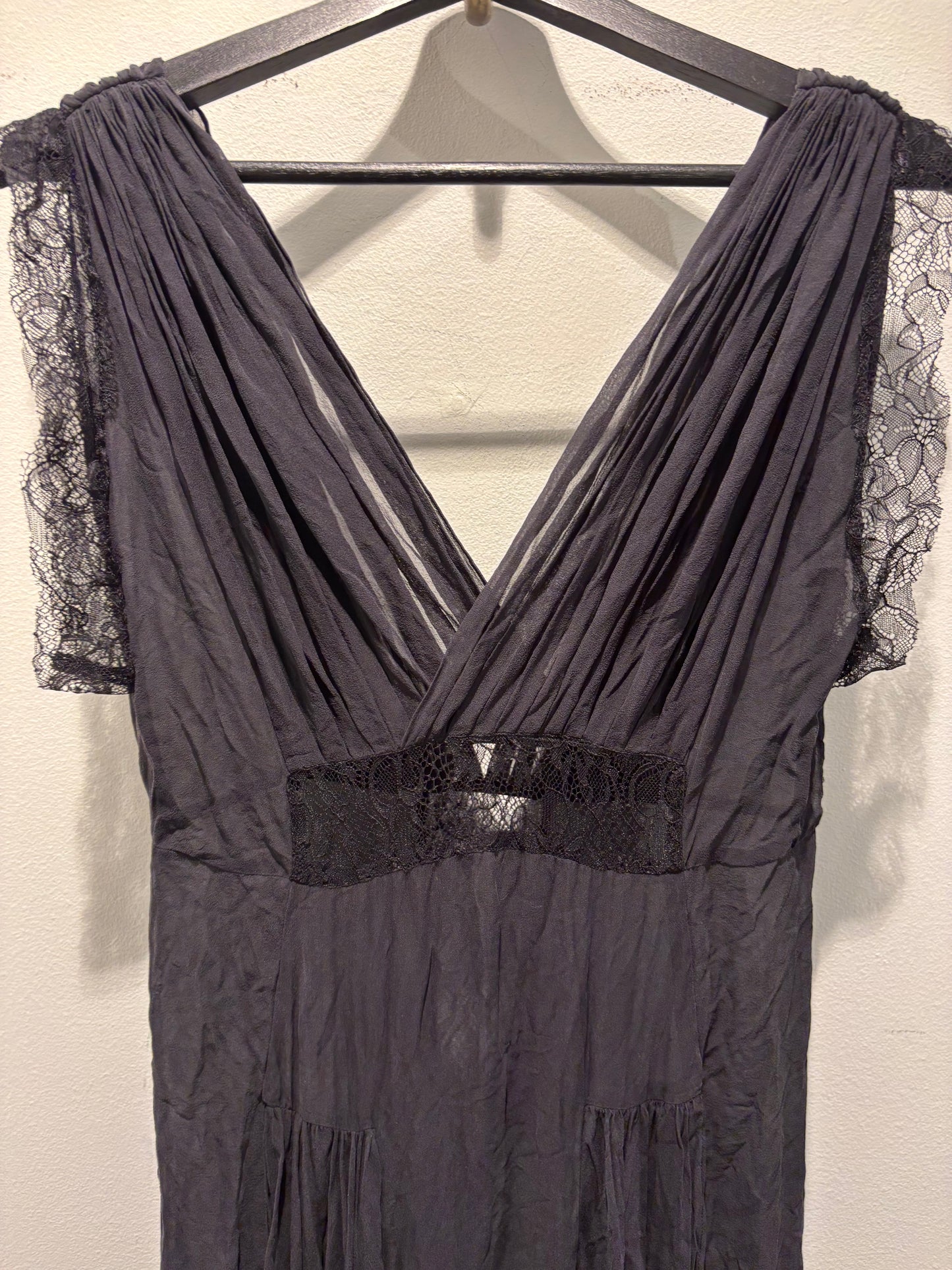 Malene Birger - Long dress - black w laces - S/M - Medinas Wardrobe