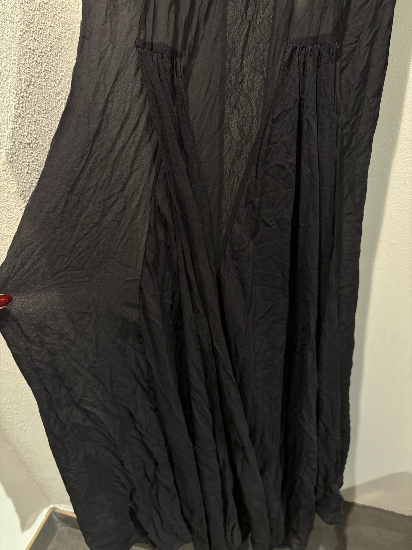 Malene Birger - Long dress - black w laces - S/M - Medinas Wardrobe