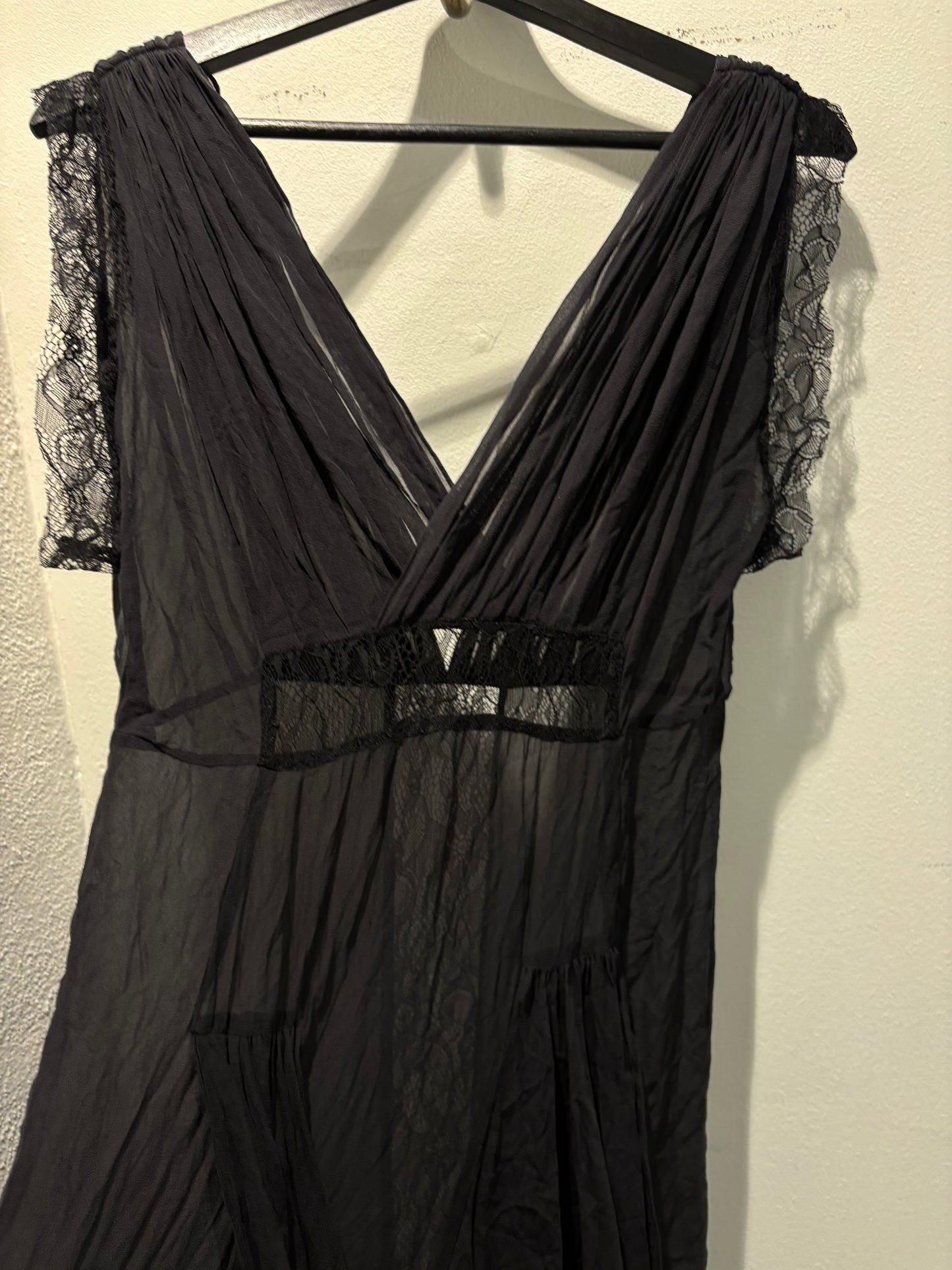 Malene Birger - Long dress - black w laces - S/M - Medinas Wardrobe