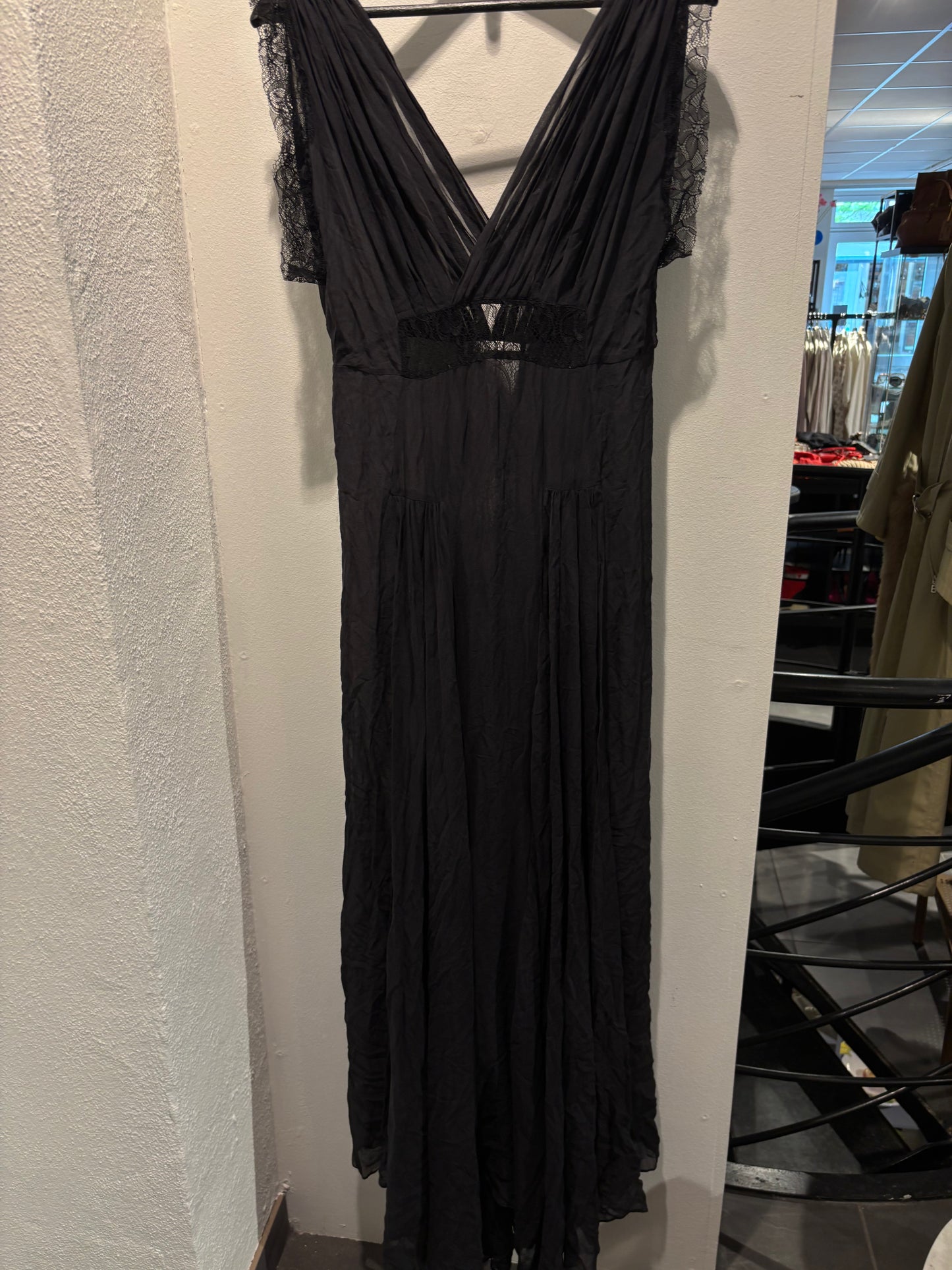 Malene Birger - Long dress - black w laces - S/M - Medinas Wardrobe