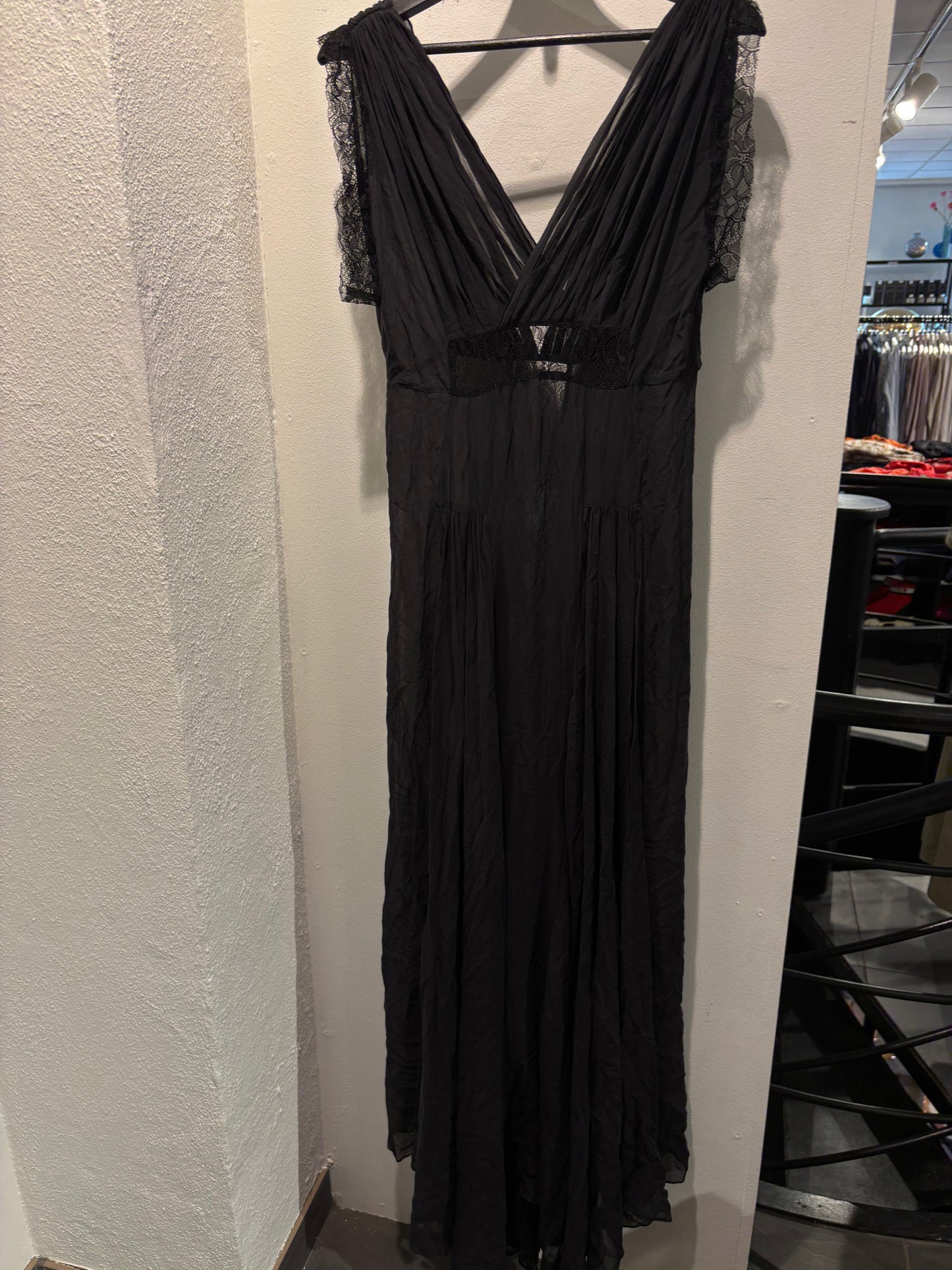 Malene Birger - Long dress - black w laces - S/M - Medinas Wardrobe
