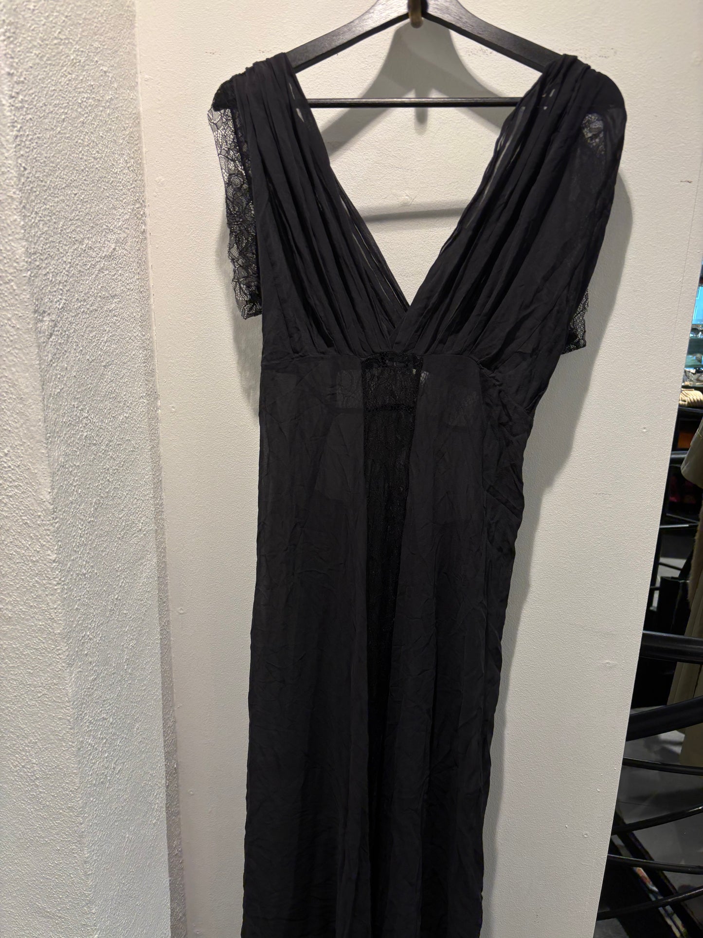 Malene Birger - Long dress - black w laces - S/M - Medinas Wardrobe