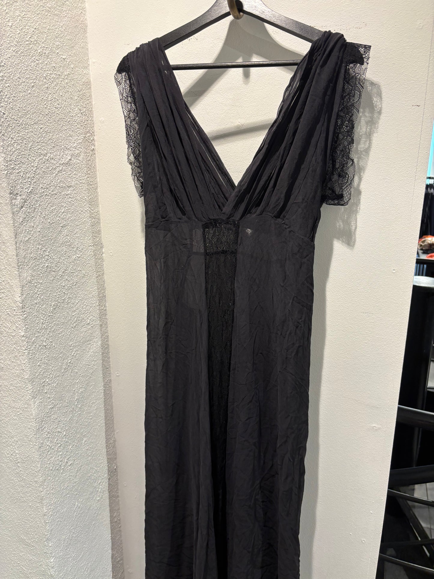 Malene Birger - Long dress - black w laces - S/M - Medinas Wardrobe