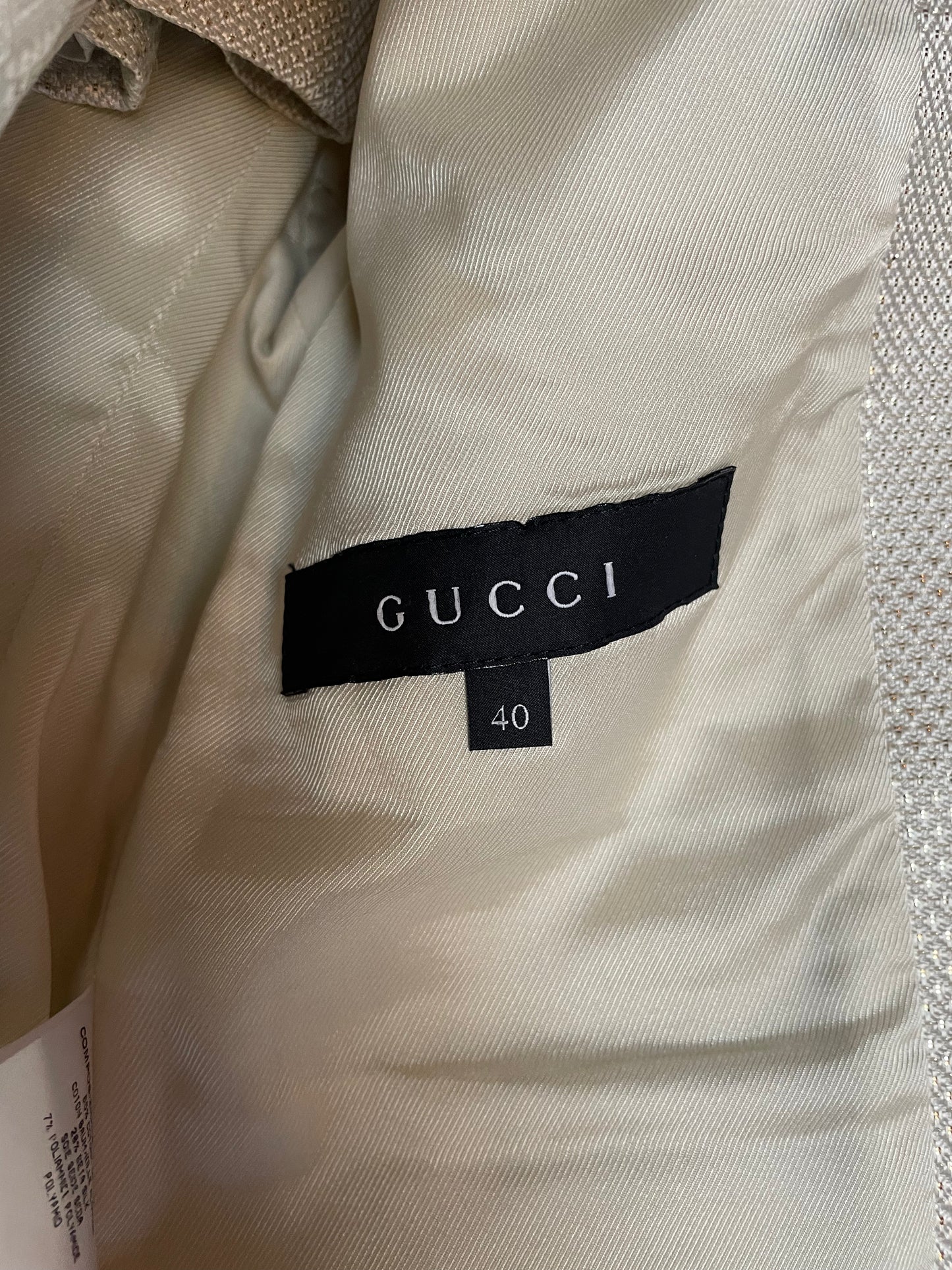 Gucci sæt med blazer og nederdel - Special Edt - Ecru & Silver