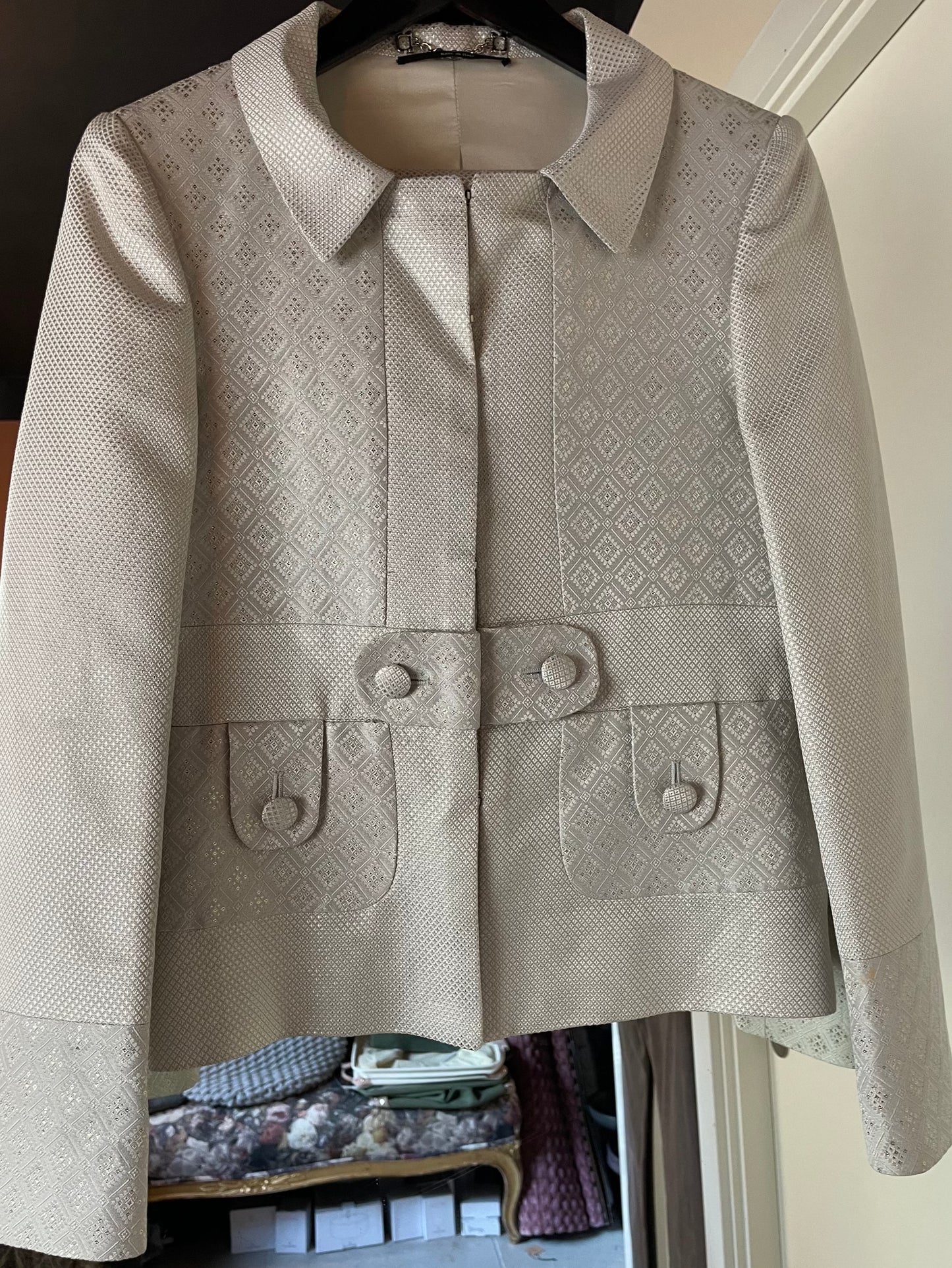 Gucci sæt med blazer og nederdel - Special Edt - Ecru & Silver