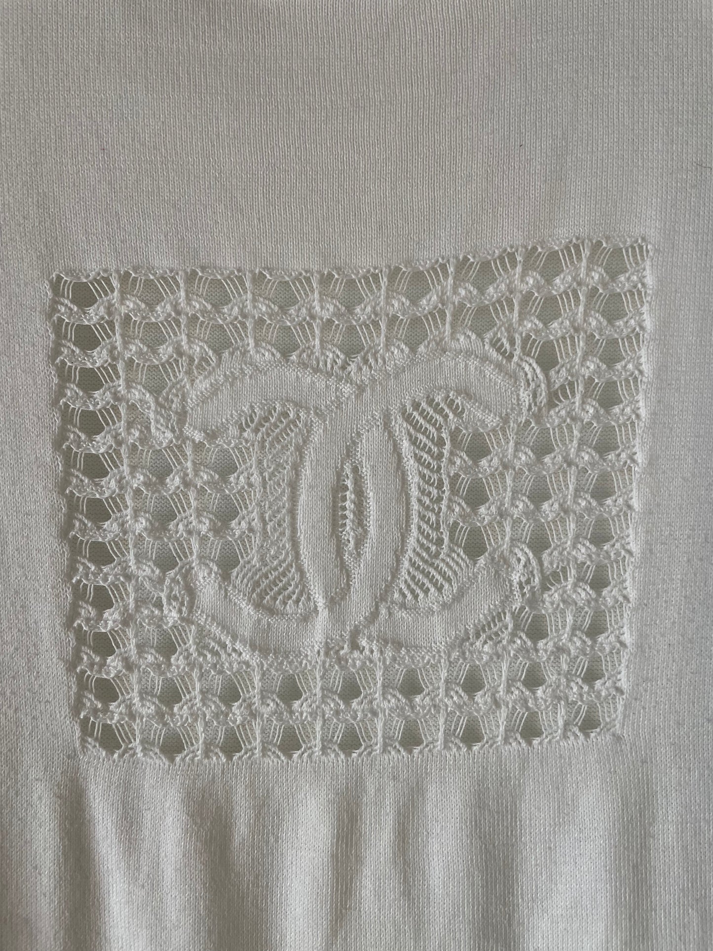 Chanel -  T-shirt - CC logo front - hvid - str. S/M