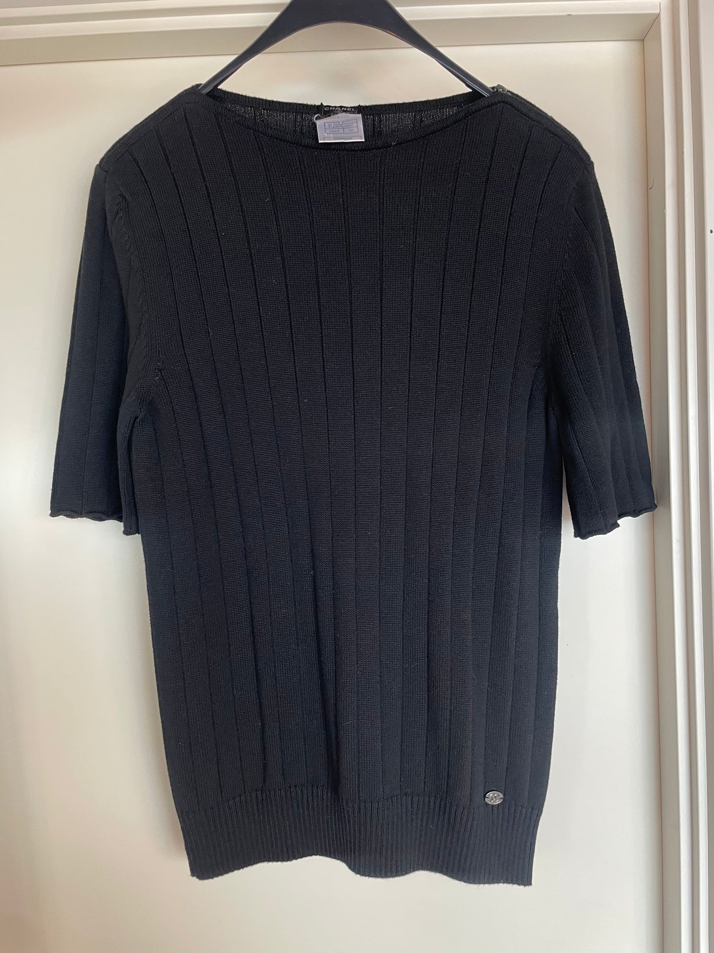 Chanel Herre - strikket top - sort - L