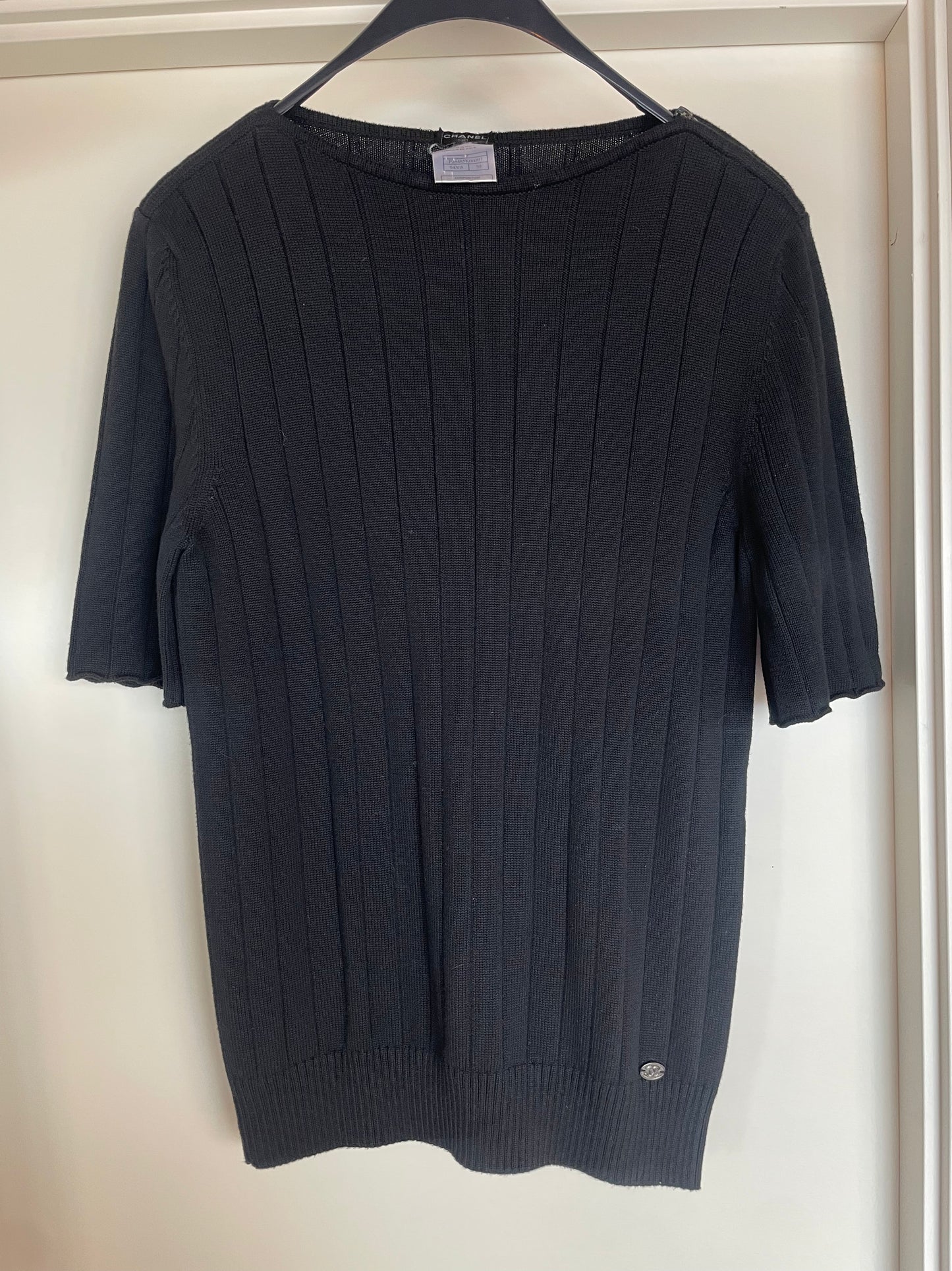 Chanel Herre - strikket top - sort - L
