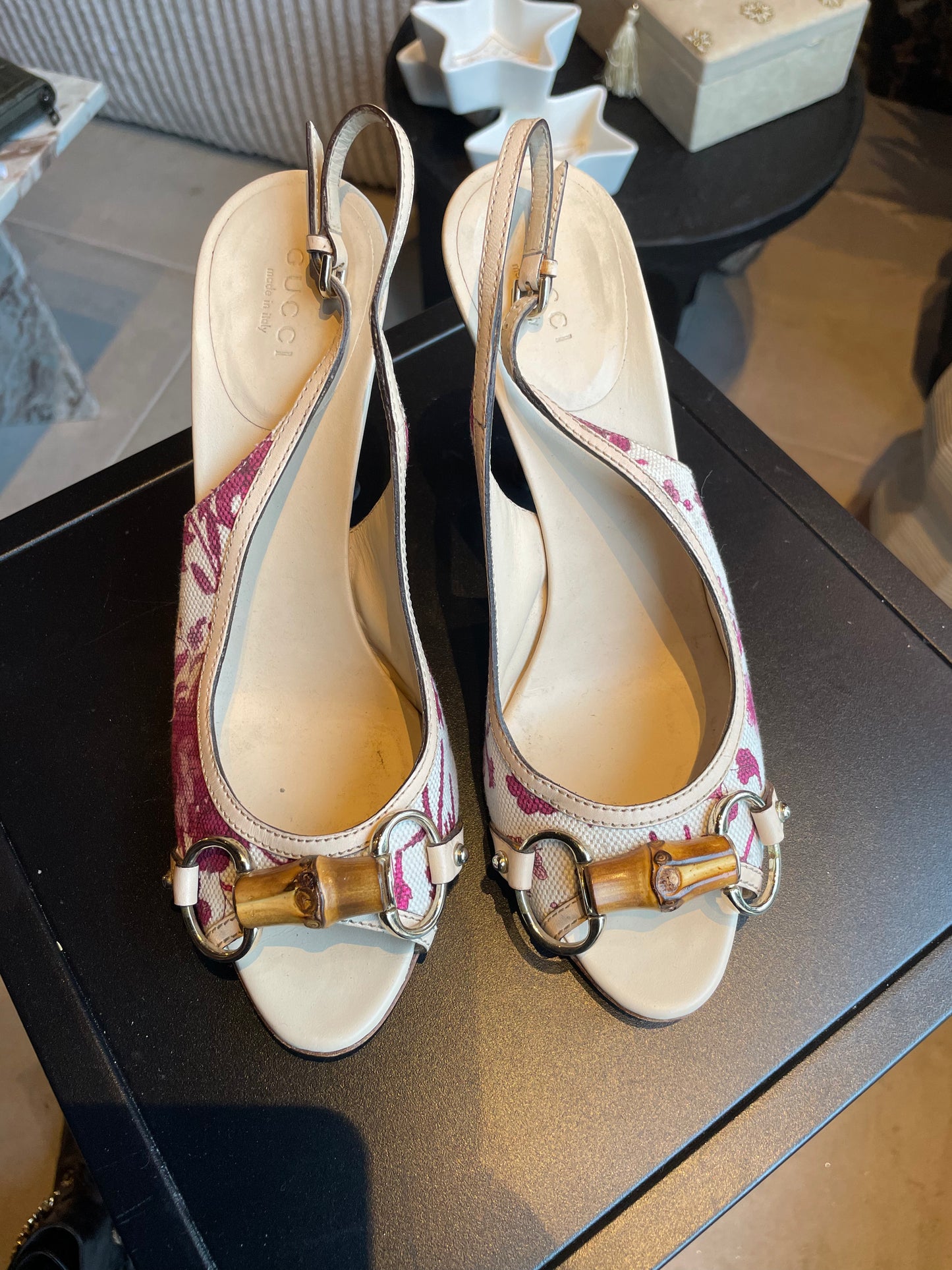 Gucci - Flora slingbacks