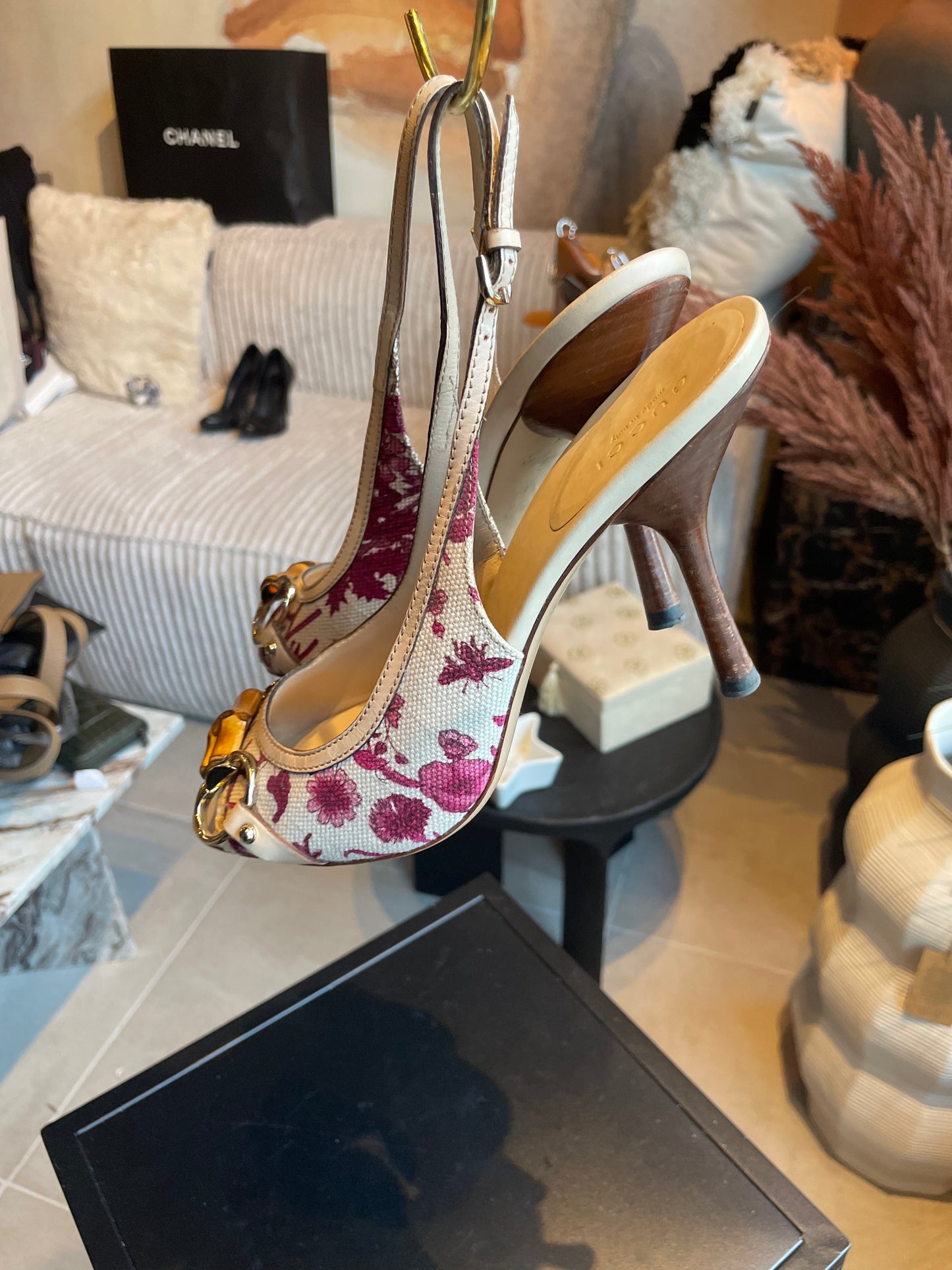 Gucci - Flora slingbacks