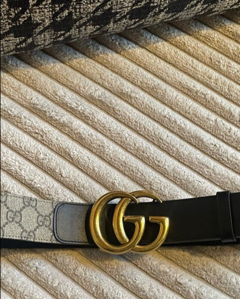 Gucci - GG logo bælte - bredt