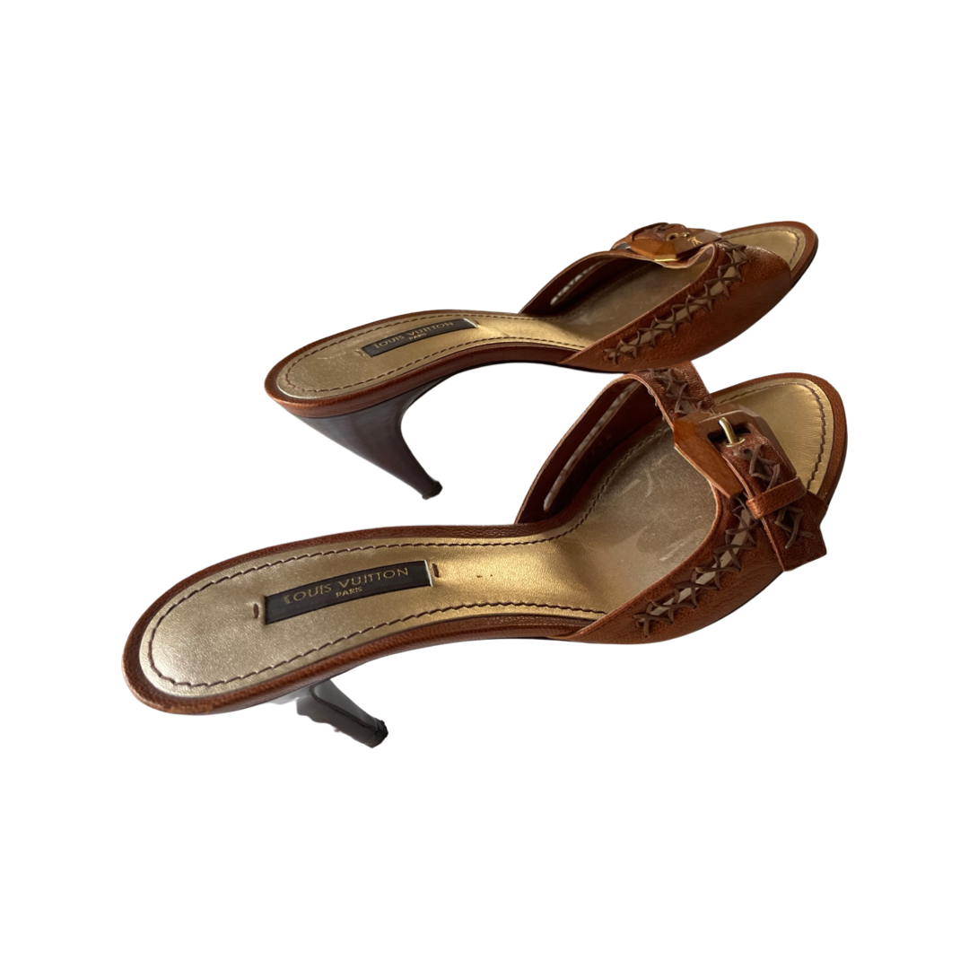 Louis Vuitton - Sandal - brun & guld