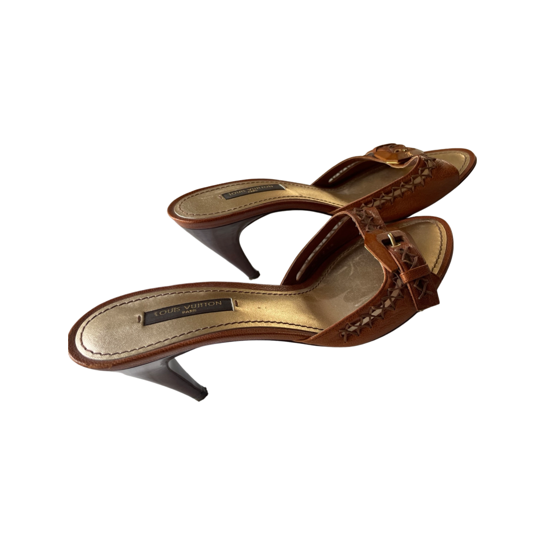 Louis Vuitton - Sandal - brun & guld