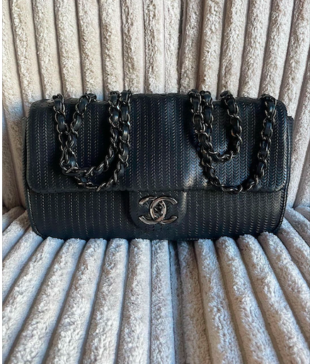 Chanel - flapbag - Rhutenium Hardware - sort