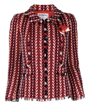 Eksklusivt Chanel sæt - Chevron Uld Tweed